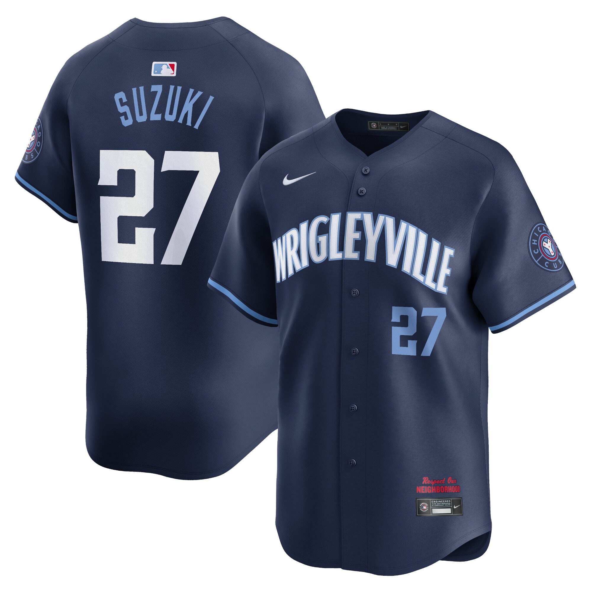 Seiya Suzuki Chicago Cubs City Connect Limited Player Jersey - Navy cheap jerseys for sale - CheapJerseys.Shop