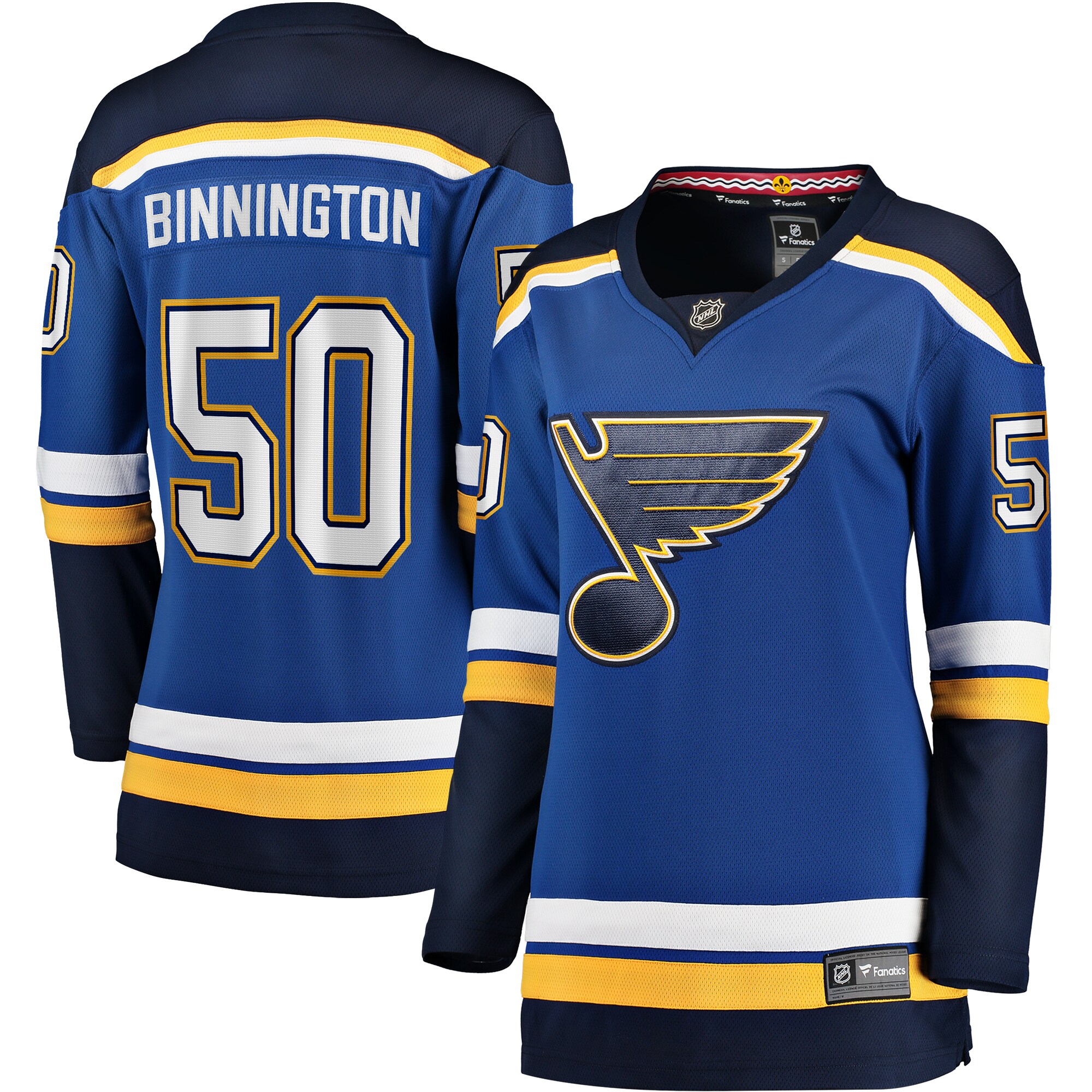 Jordan Binnington St. Louis Blues Fanatics Women's Home Breakaway Player Jersey - Blue cheap jerseys for sale - CheapJerseys.Shop