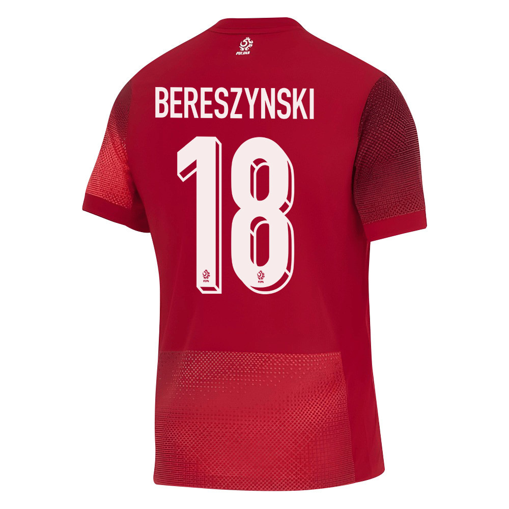 Bartosz Bereszynski 18 Poland National Team 2024/25 Away Men Jersey - Red cheap jerseys for sale - CheapJerseys.Shop