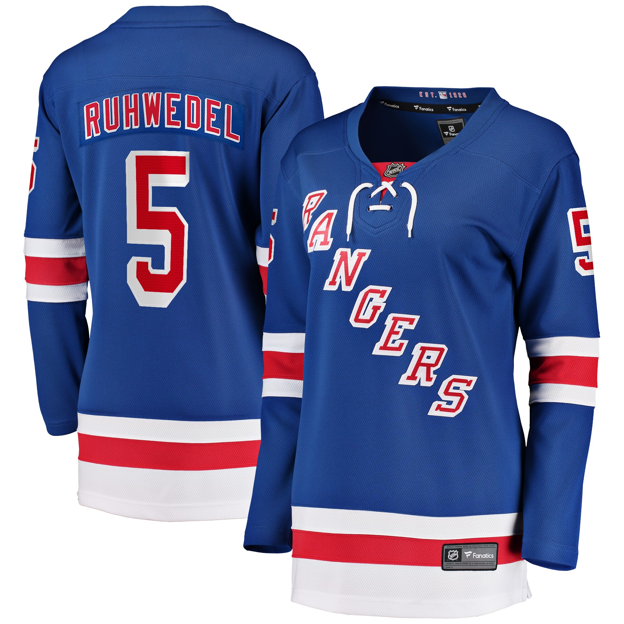Chad Ruhwedel New York Rangers Fanatics Women's Home Breakaway Player Jersey - Blue cheap jerseys for sale - CheapJerseys.Shop