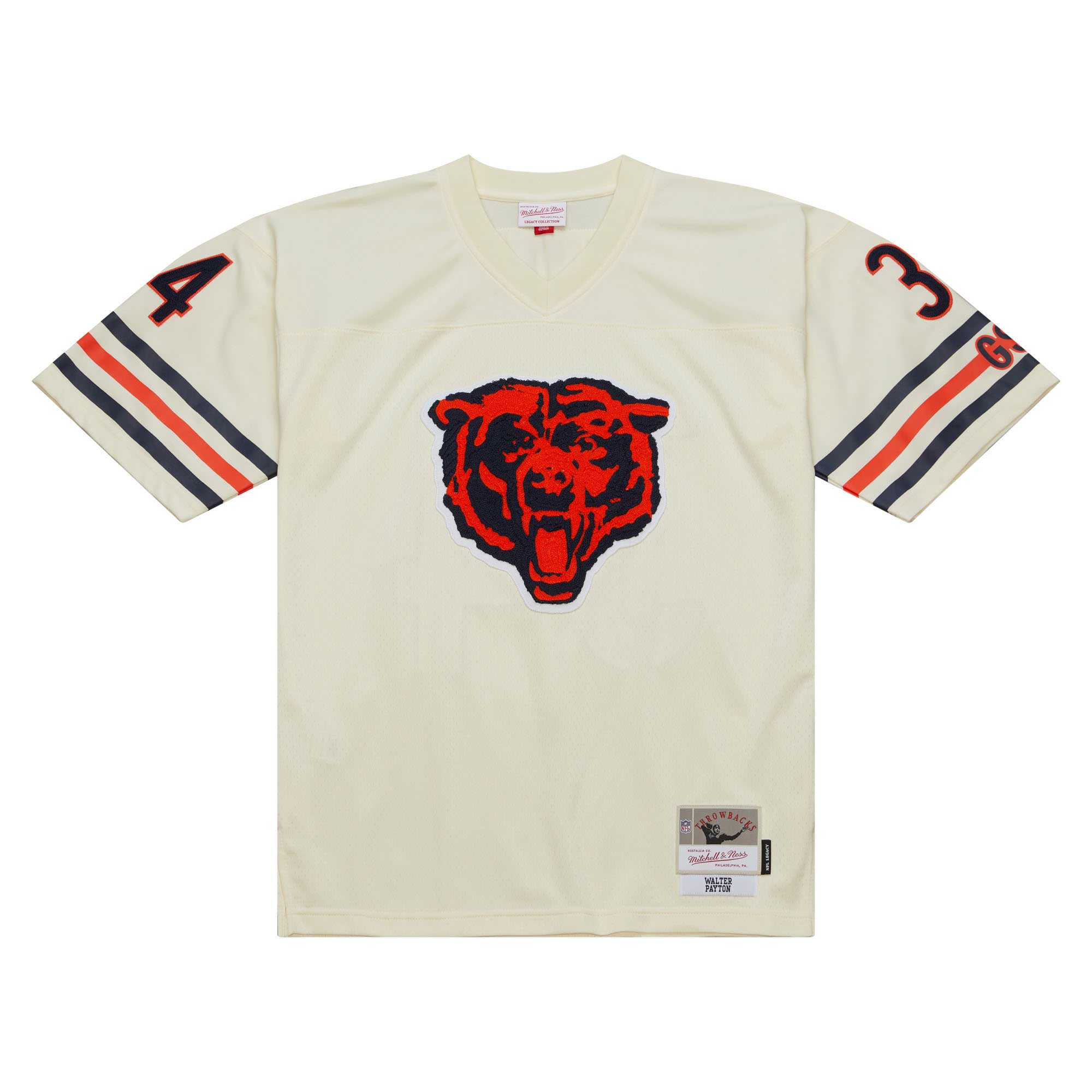 Walter Payton Chicago Bears Mitchell & Ness Chainstitch Legacy Jersey - Cream cheap jerseys for sale - CheapJerseys.Shop