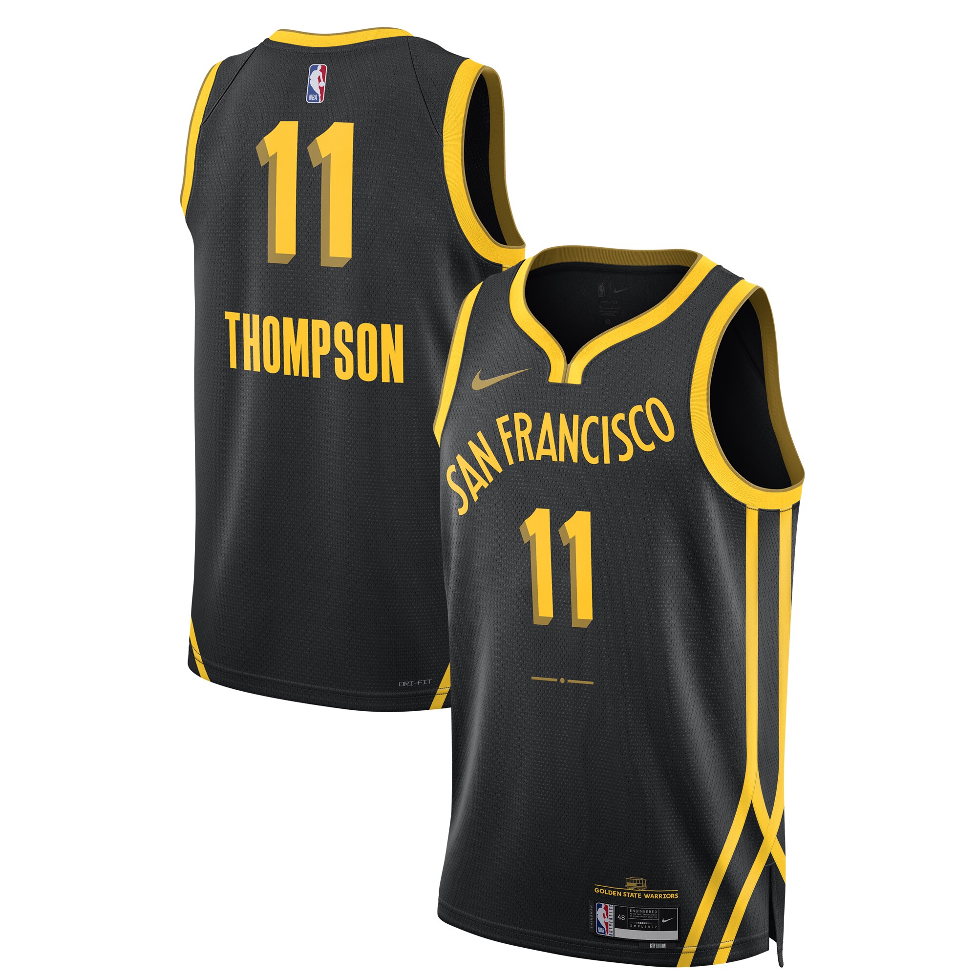 Klay Thompson Golden State Warriors Unisex 2023\/24 Swingman Jersey - Black - City Edition cheap jerseys for sale - CheapJerseys.Shop