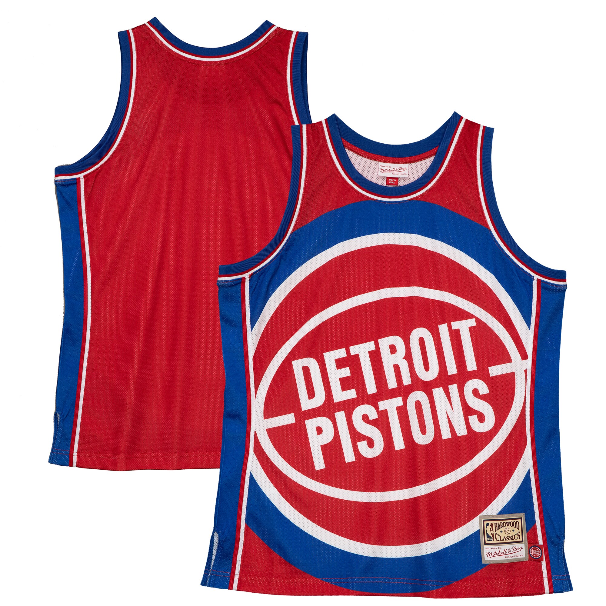 Detroit Pistons Mitchell & Ness Hardwood Classics Blown Out Fashion Jersey - Red cheap jerseys for sale - CheapJerseys.Shop