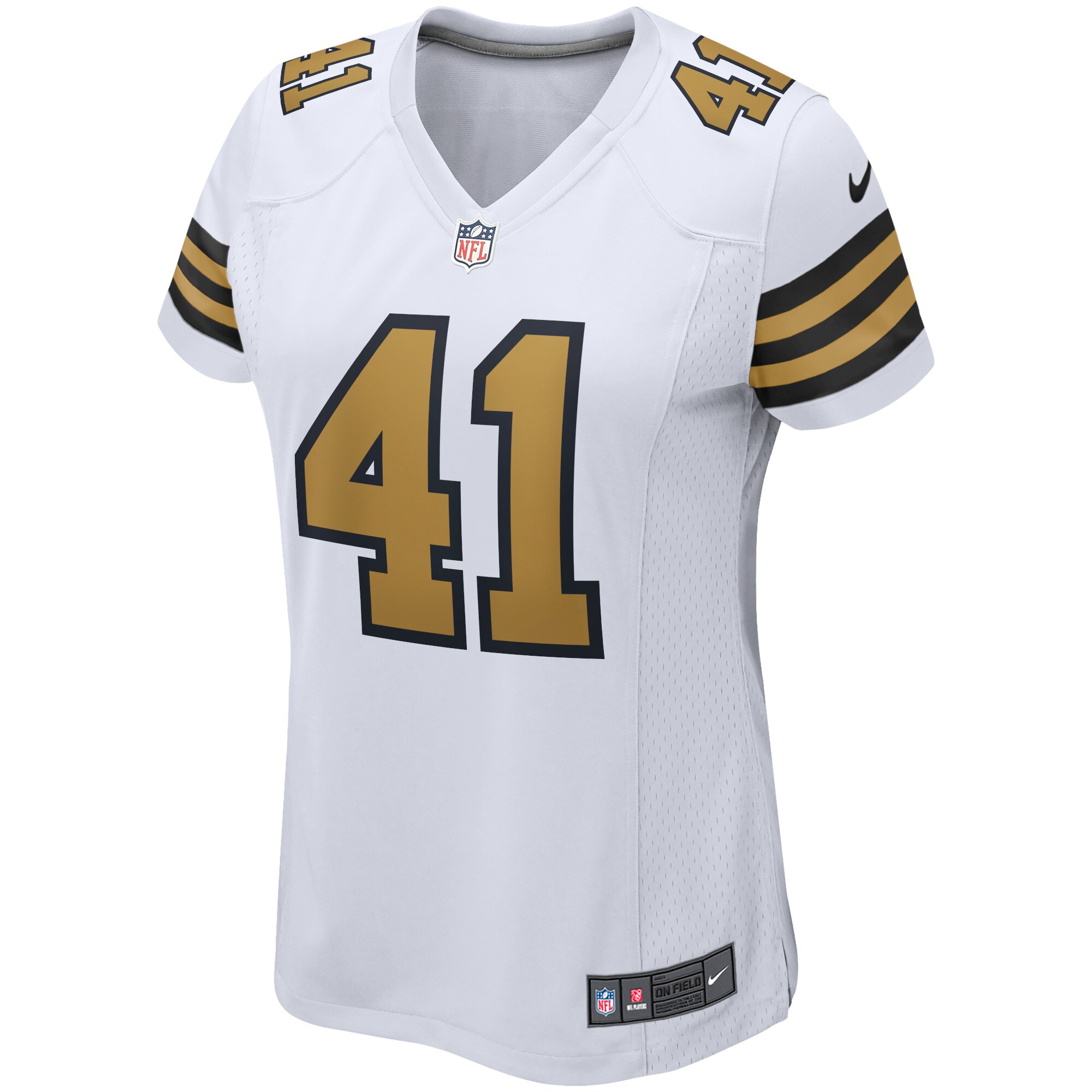 Alvin Kamara New Orleans Saints Women's Alternate Game Player Jersey - White cheap jerseys for sale - CheapJerseys.Shop