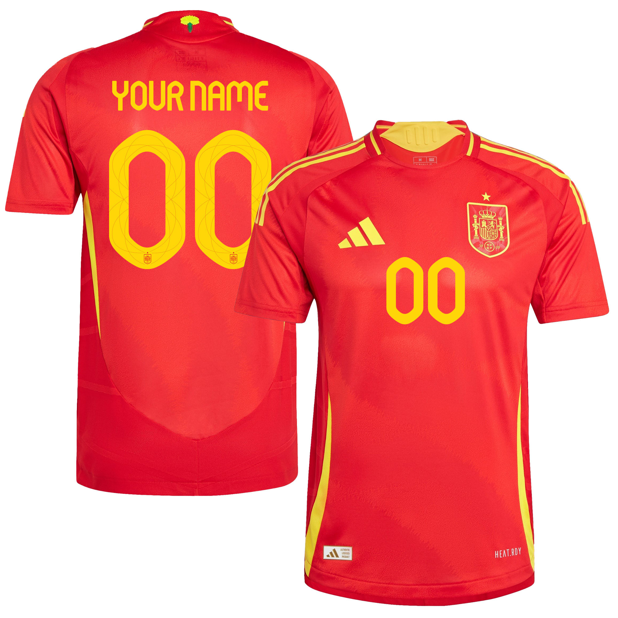 Spain National Team 2024 Home Men Custom Jersey - Red cheap jerseys for sale - CheapJerseys.Shop