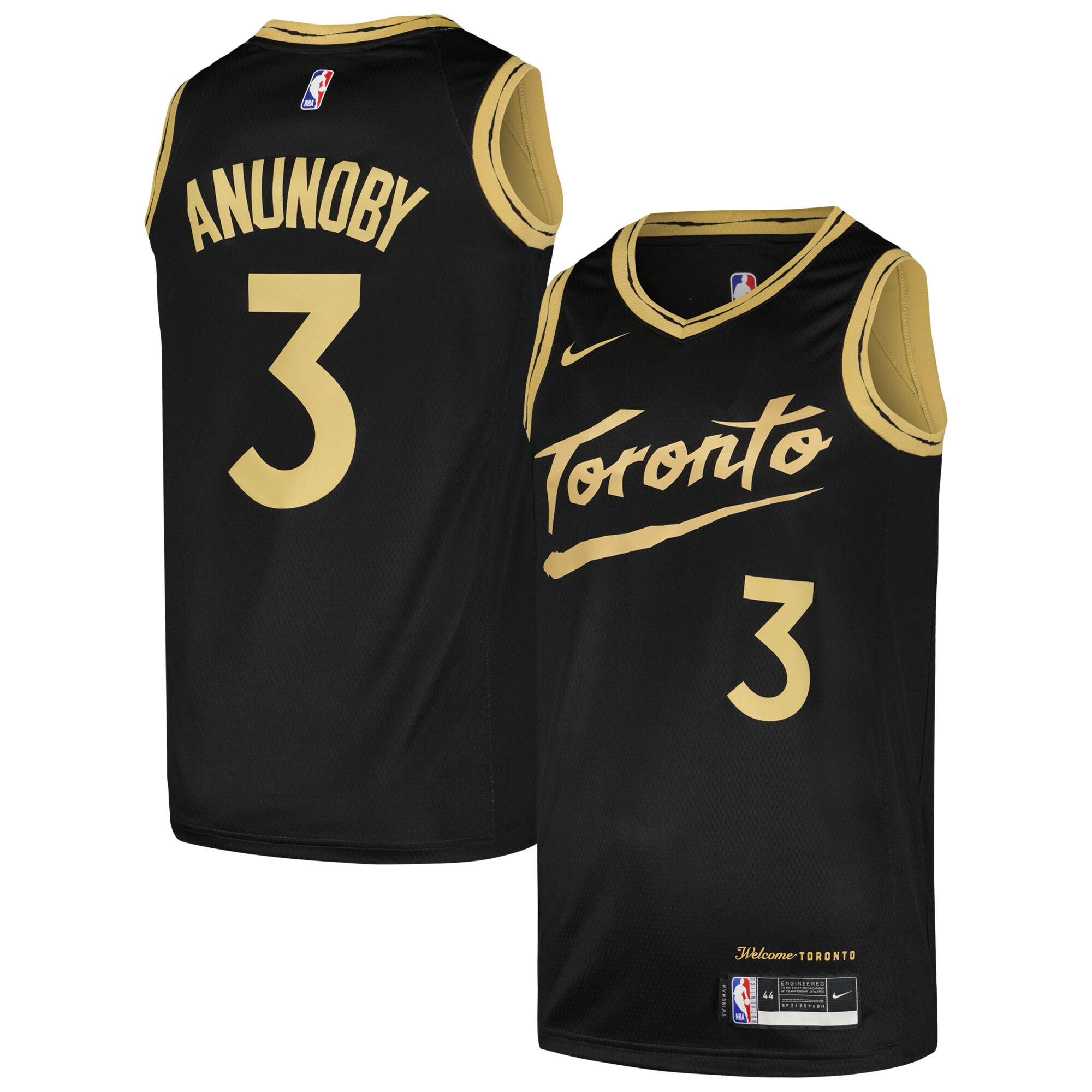 OG Anunoby Toronto Raptors Swingman Player Jersey - City Edition - Black cheap jerseys for sale - CheapJerseys.Shop