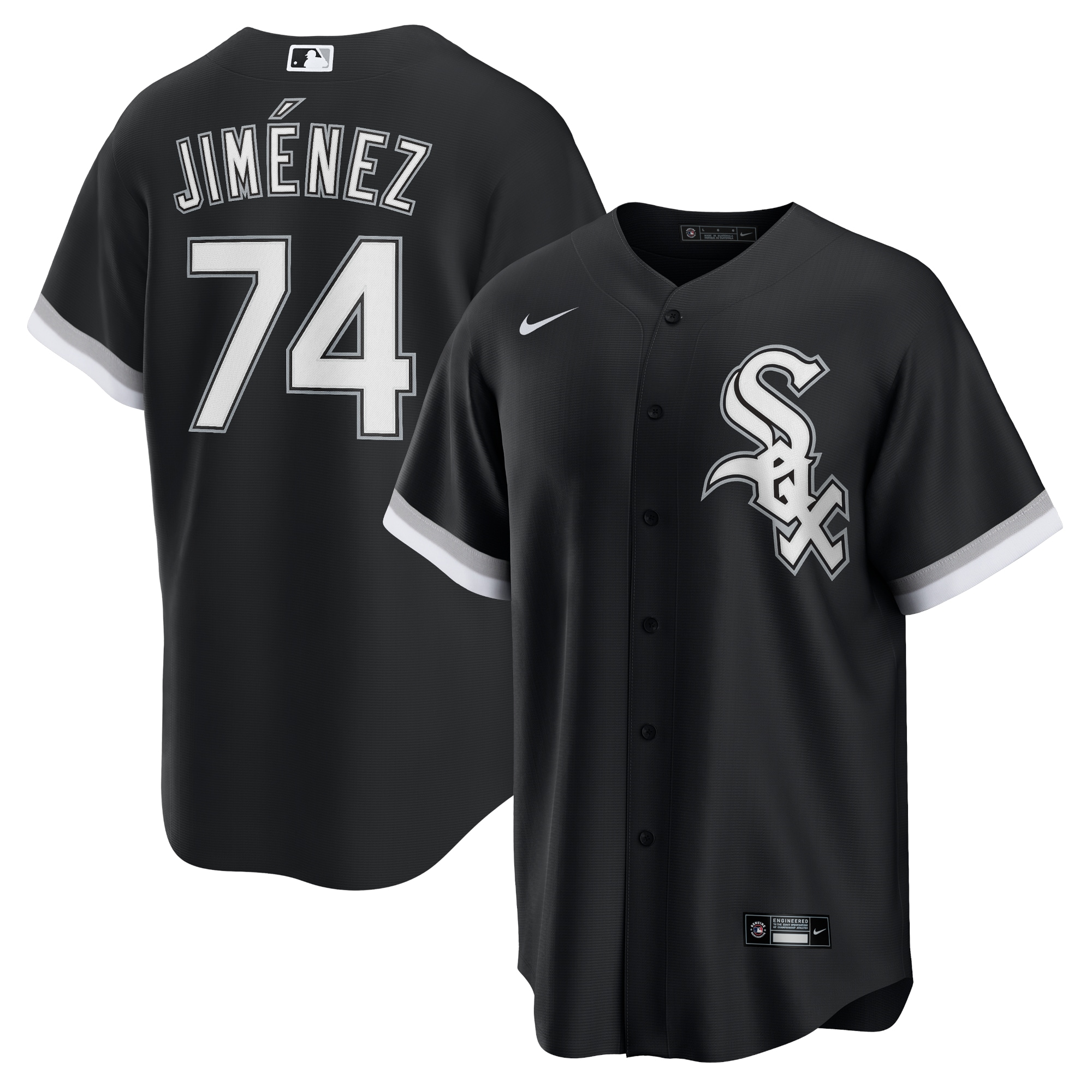 Eloy Jimenez Chicago White Sox Alternate Replica Player Name Jersey - Black cheap jerseys for sale - CheapJerseys.Shop