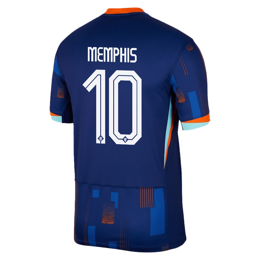 Memphis Depay 10 Netherlands National Team 2024/25 Away Men Jersey - Navy cheap jerseys for sale - CheapJerseys.Shop