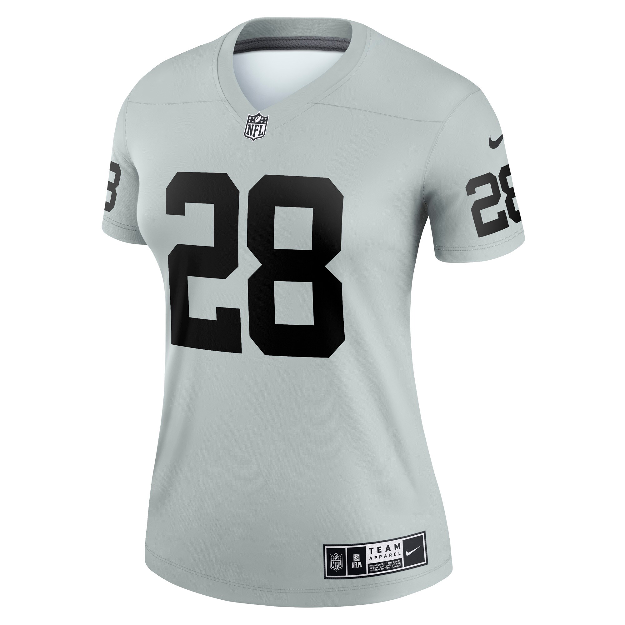 Josh Jacobs Las Vegas Raiders Women's Inverted Legend Jersey - Silver cheap jerseys for sale - CheapJerseys.Shop