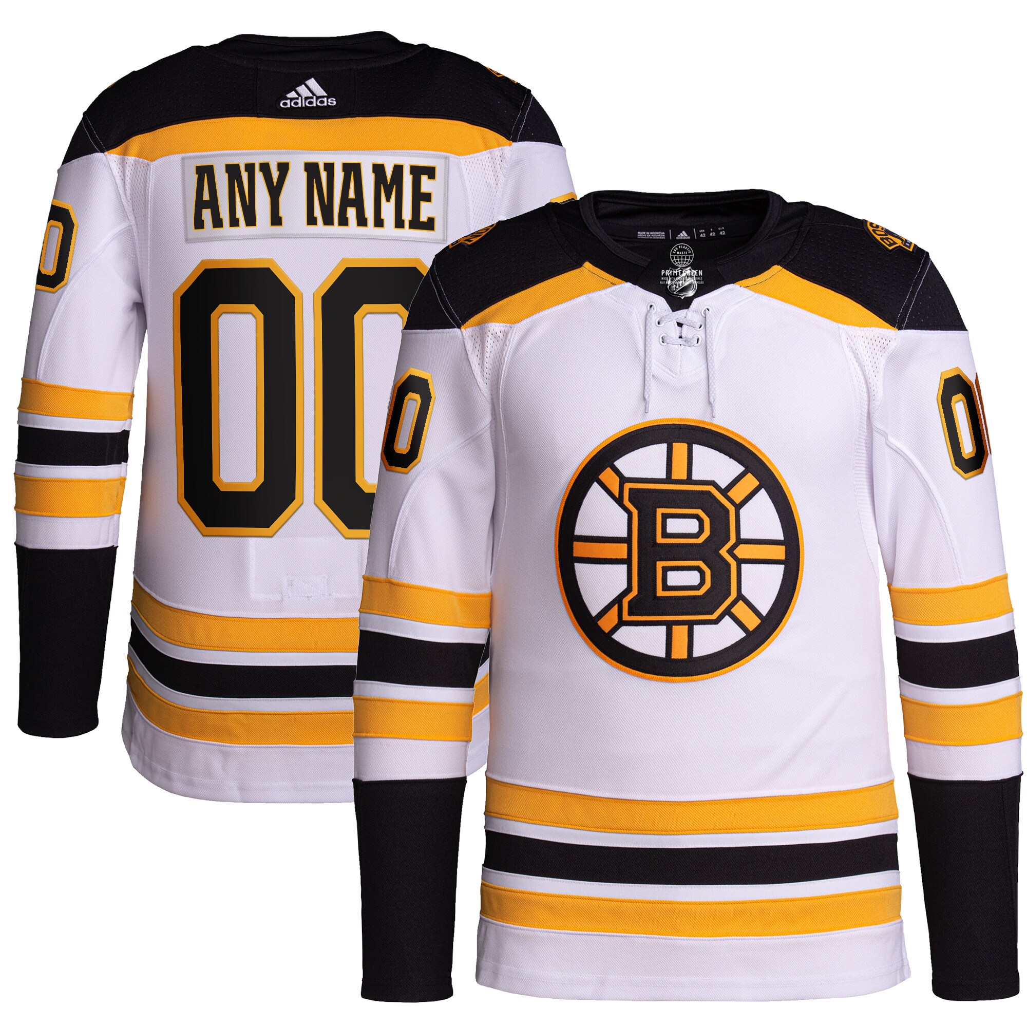 Boston Bruins Away Primegreen Authentic Custom Jersey - White cheap jerseys for sale - CheapJerseys.Shop