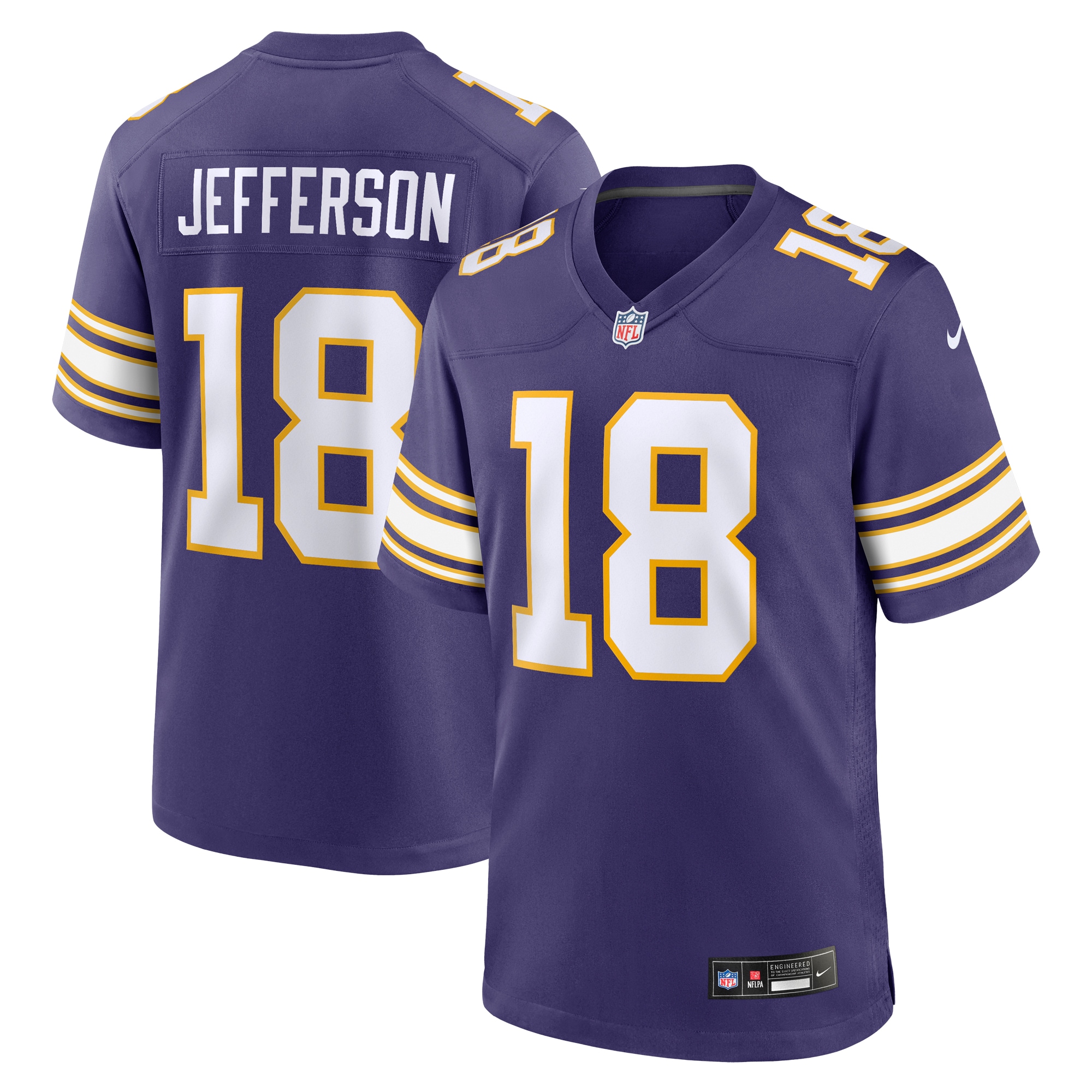 Justin Jefferson Minnesota Vikings Classic Player Game Jersey - Purple cheap jerseys for sale - CheapJerseys.Shop