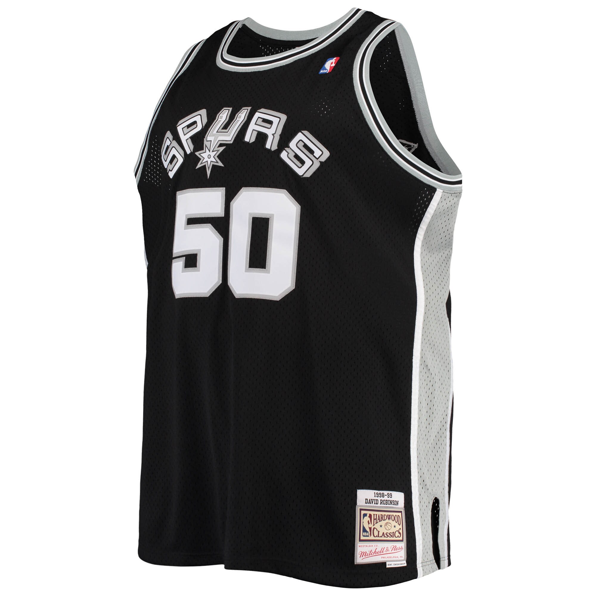 David Robinson San Antonio Spurs Mitchell & Ness 1998\/99 Big & Tall Hardwood Classics Swingman Jersey - Black cheap jerseys for sale - CheapJerseys.Shop