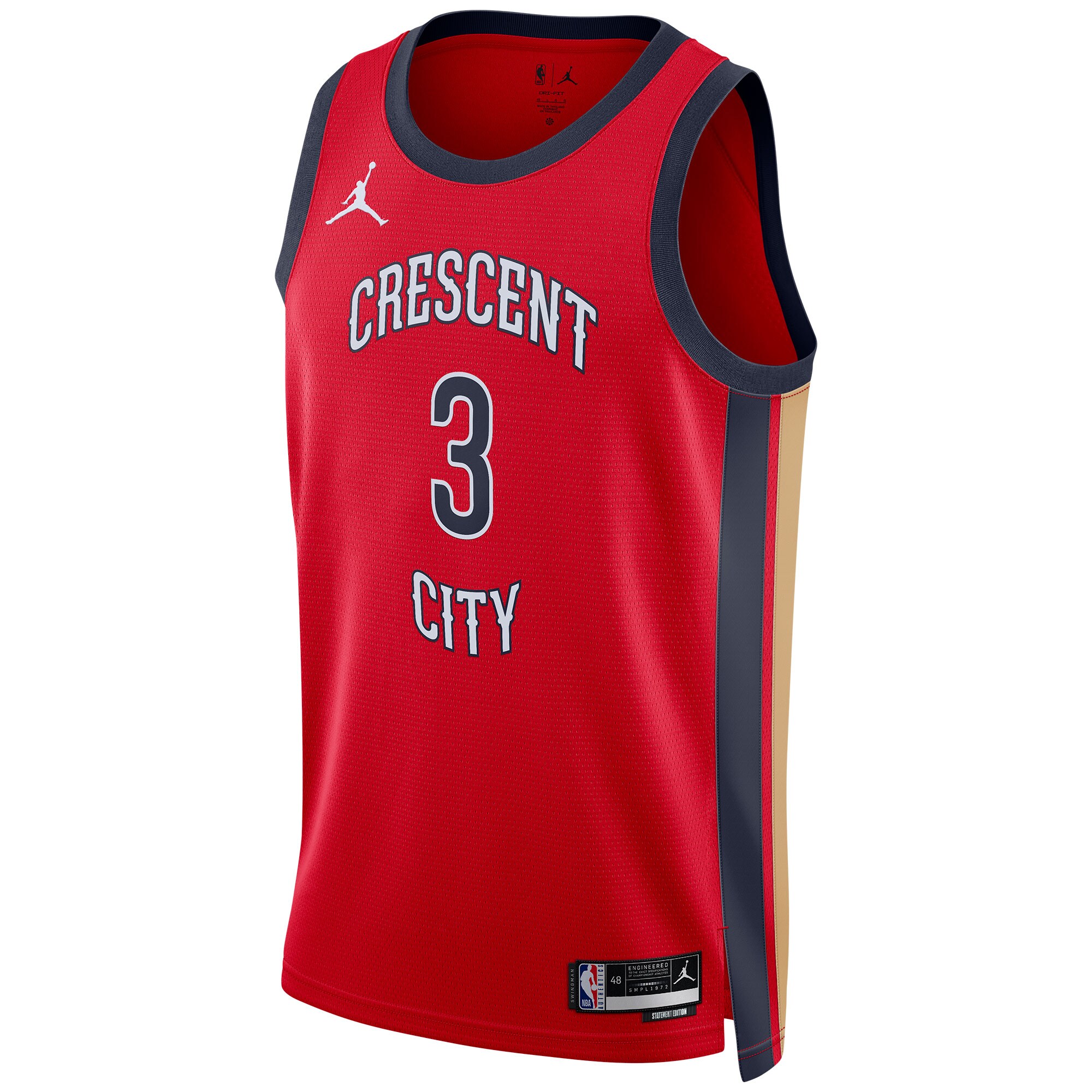 CJ McCollum New Orleans Pelicans Jordan Brand Unisex Swingman Jersey - Statement Edition - Red cheap jerseys for sale - CheapJerseys.Shop