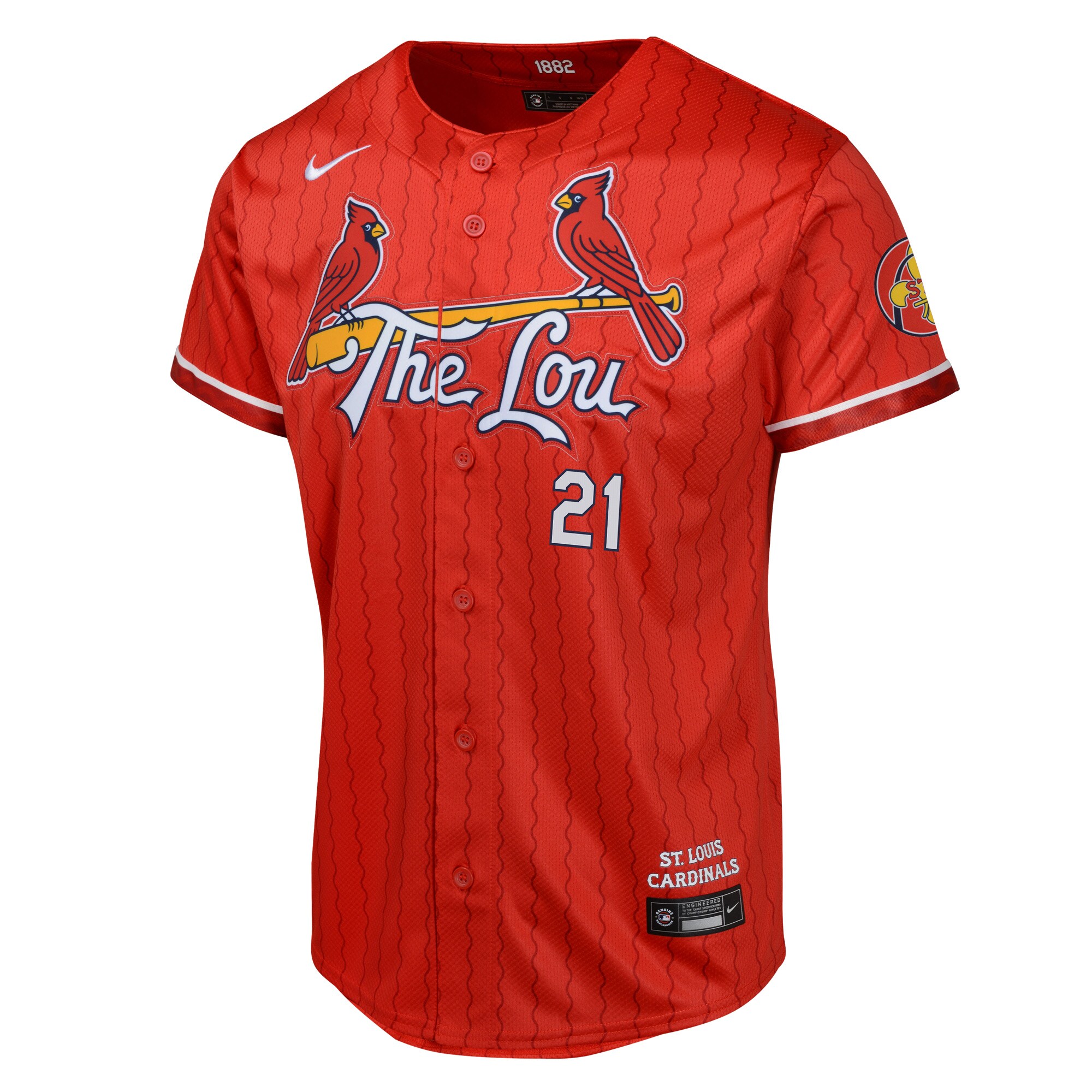 Lars Nootbaar St. Louis Cardinals Youth 2024 City Connect Limited Player Jersey - Red cheap jerseys for sale - CheapJerseys.Shop