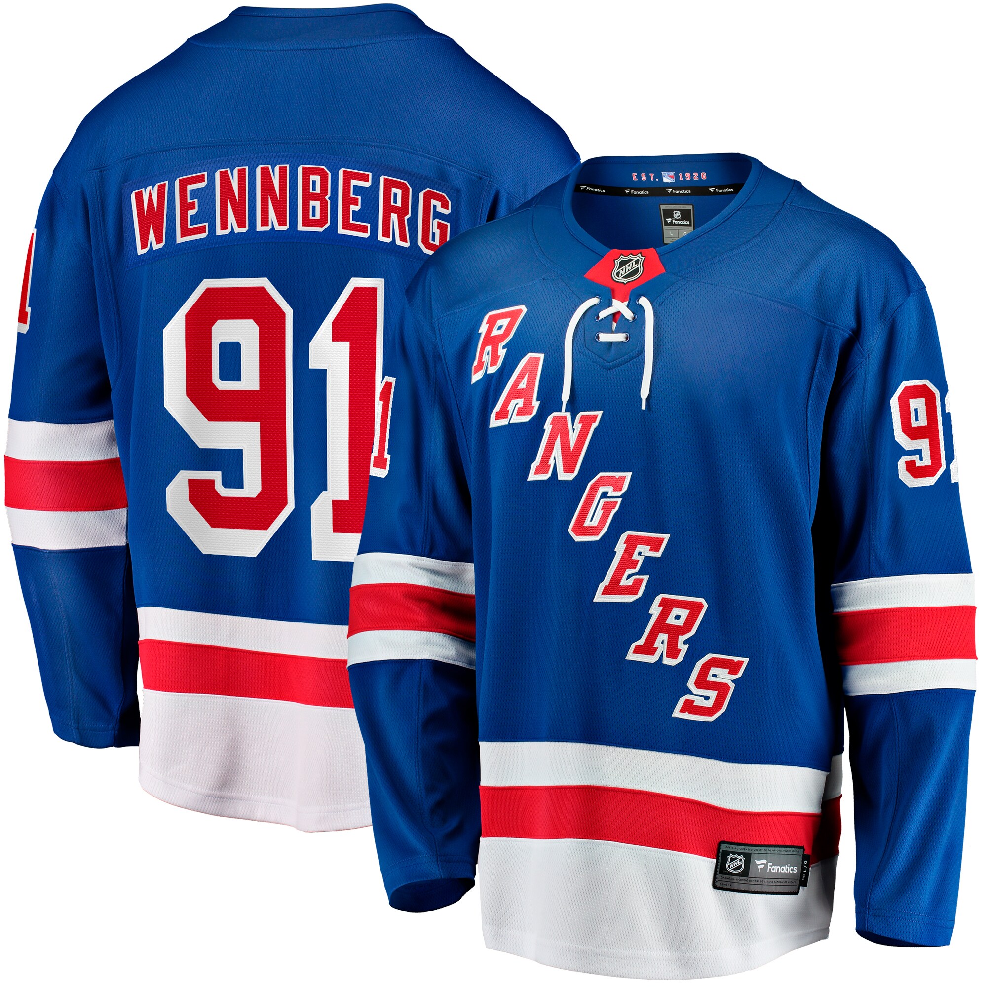 Alexander Wennberg New York Rangers Fanatics Home Breakaway Jersey - Blue cheap jerseys for sale - CheapJerseys.Shop