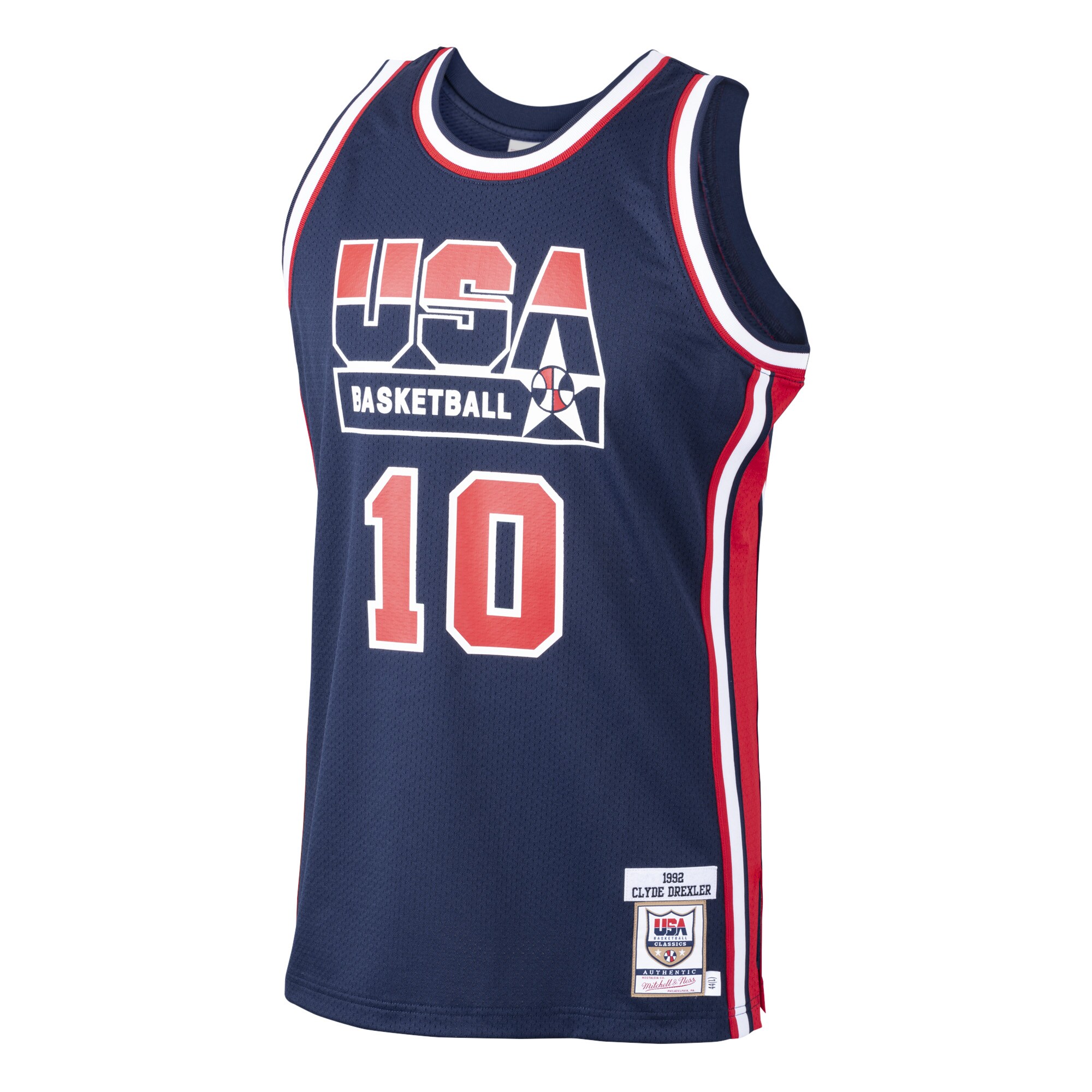Clyde Drexler USA Basketball Mitchell & Ness 1992 Dream Team Authentic Jersey - Navy cheap jerseys for sale - CheapJerseys.Shop