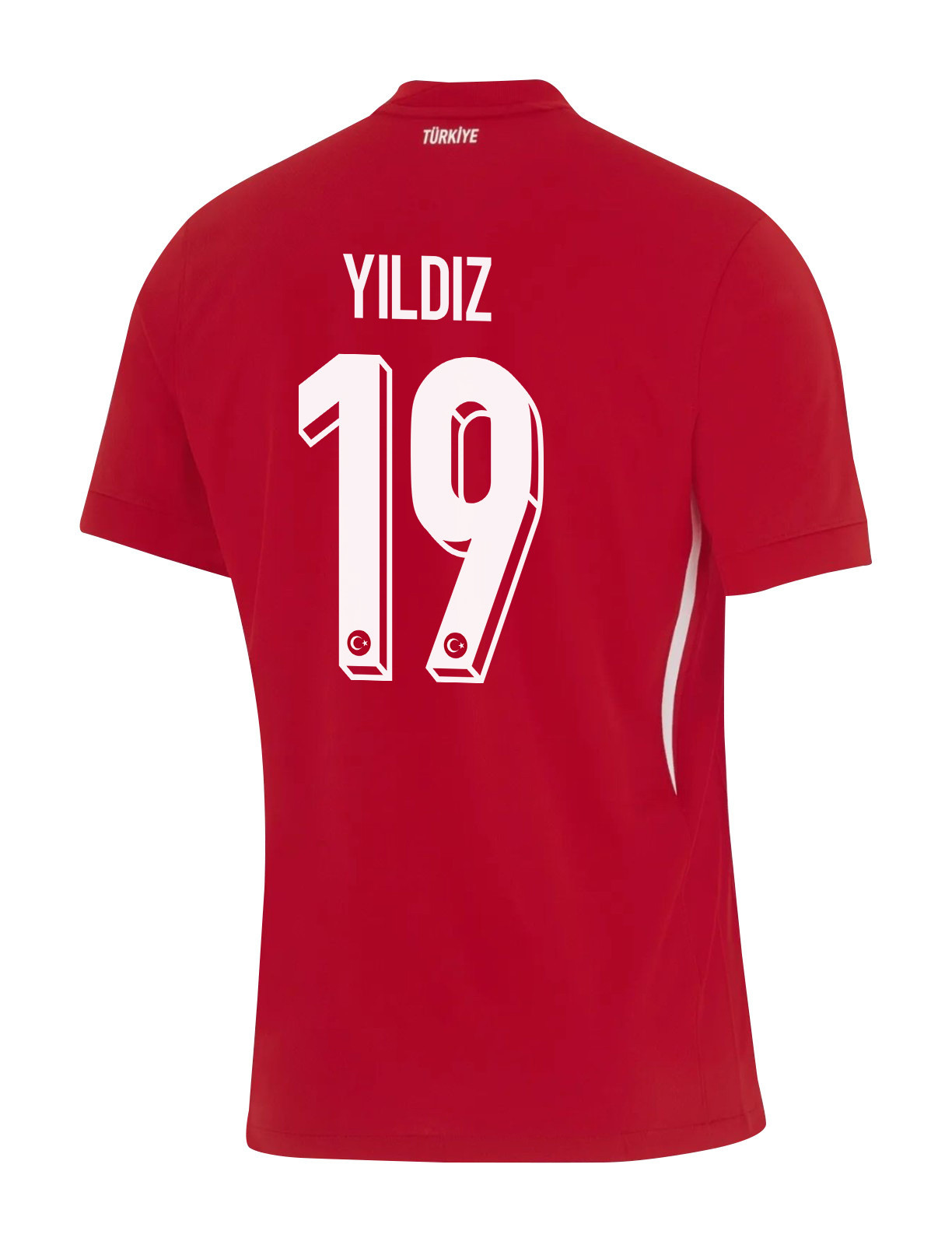 Kenan Yıldız 19 Turkey National Team 2024 Away Stadium Men Jersey - Red cheap jerseys for sale - CheapJerseys.Shop