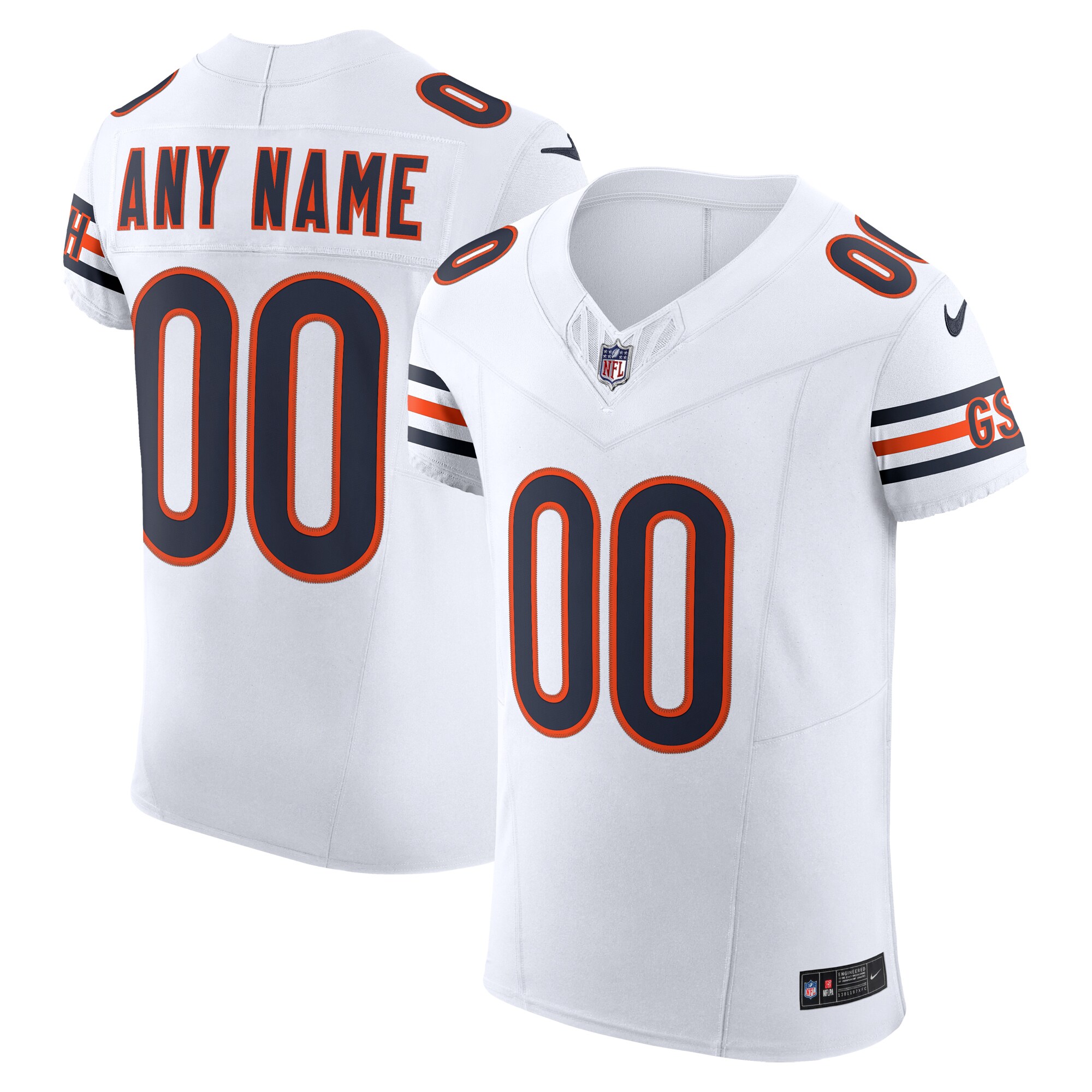 Chicago Bears Vapor F.U.S.E. Elite Custom Jersey - White cheap jerseys for sale - CheapJerseys.Shop