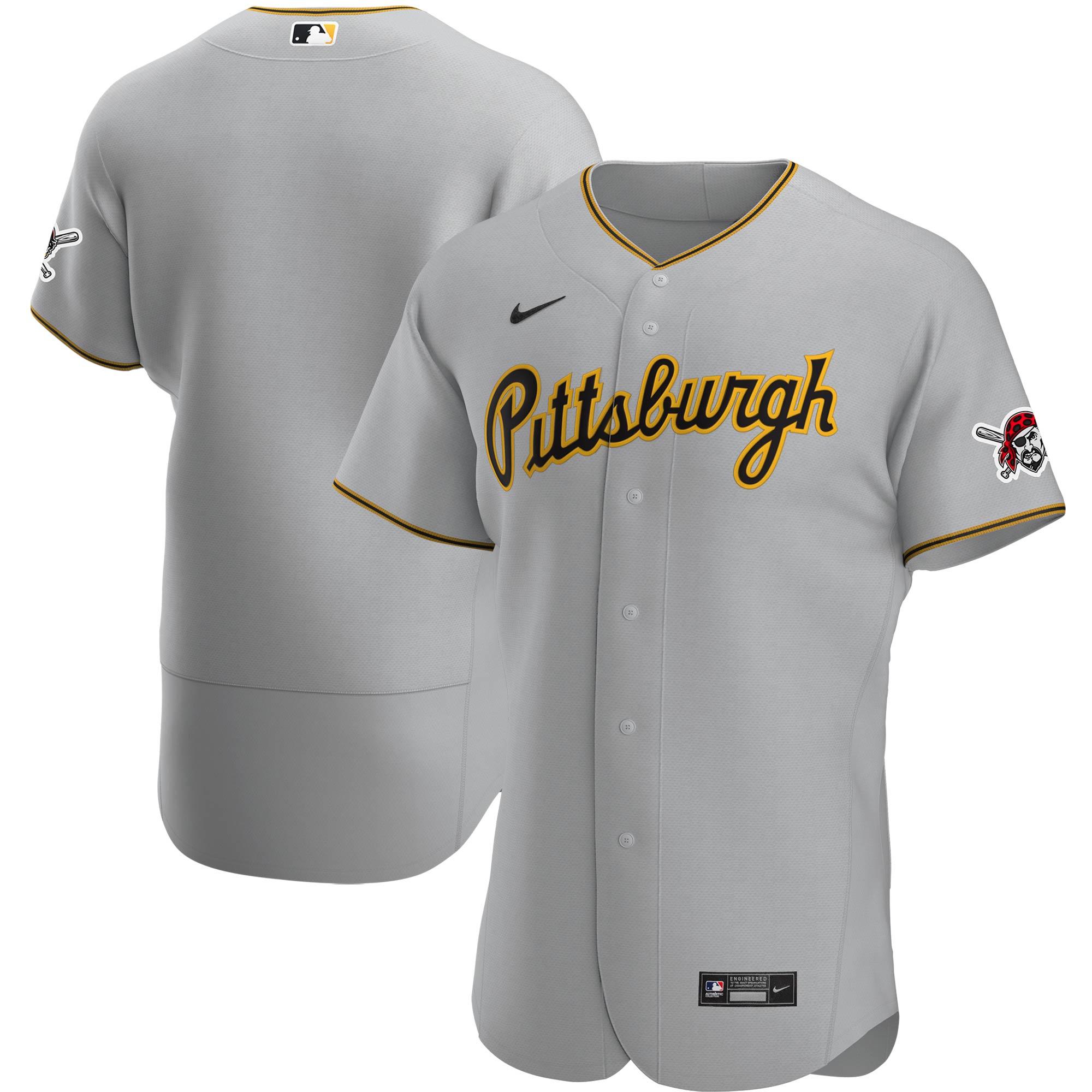 Pittsburgh Pirates Road Authentic Team Jersey - Gray cheap jerseys for sale - CheapJerseys.Shop