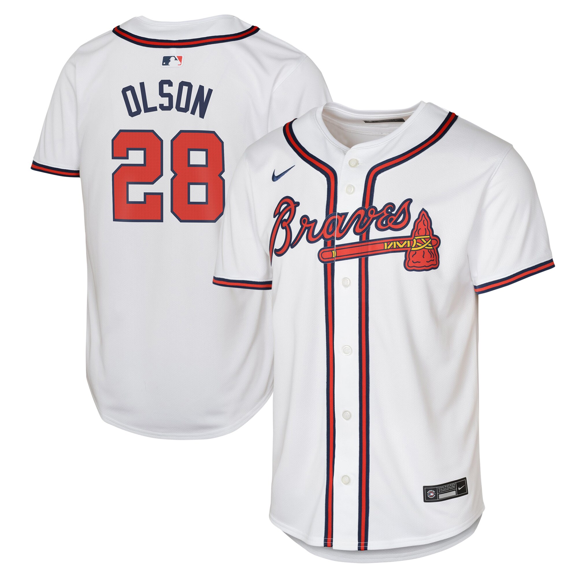 Matt Olson Atlanta Braves Youth Home Limited Player Jersey - White cheap jerseys for sale - CheapJerseys.Shop