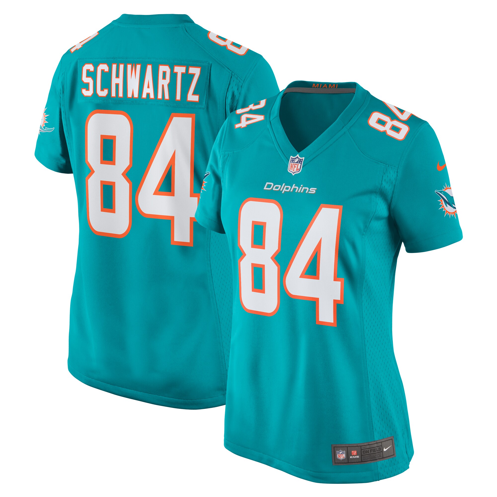 Anthony Schwartz Miami Dolphins Women's Team Game Jersey - Aqua cheap jerseys for sale - CheapJerseys.Shop