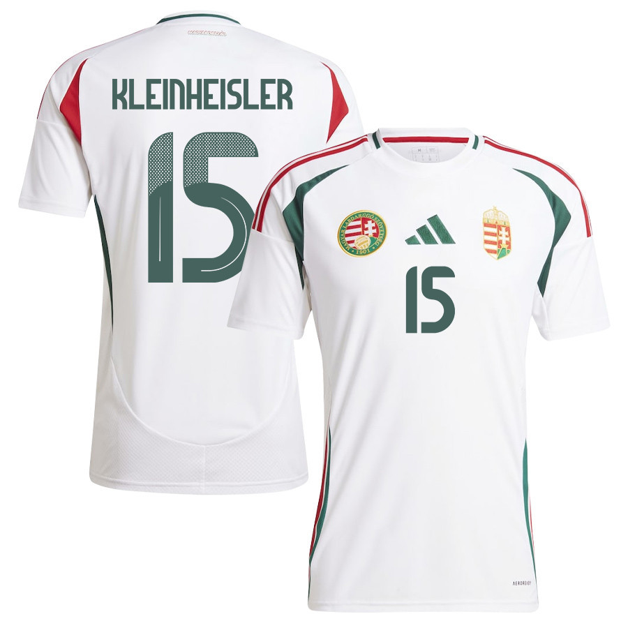 László Kleinheisler 15 Hungary National Team 2024/25 Away Men Jersey - White cheap jerseys for sale - CheapJerseys.Shop