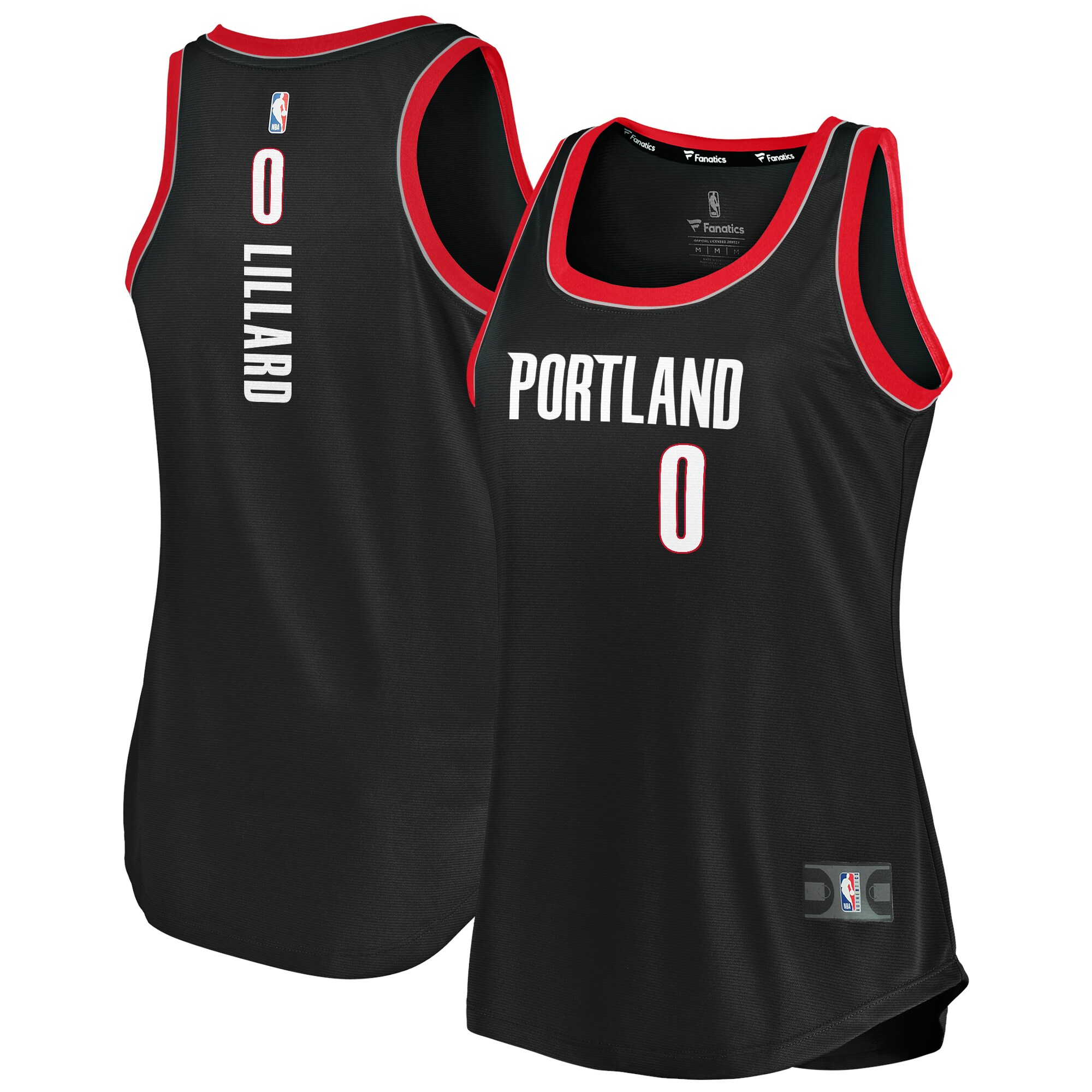 Damian Lillard Portland Trail Blazers Fanatics Women's Fast Break Tank Jersey - Icon Edition - Black cheap jerseys for sale - CheapJerseys.Shop