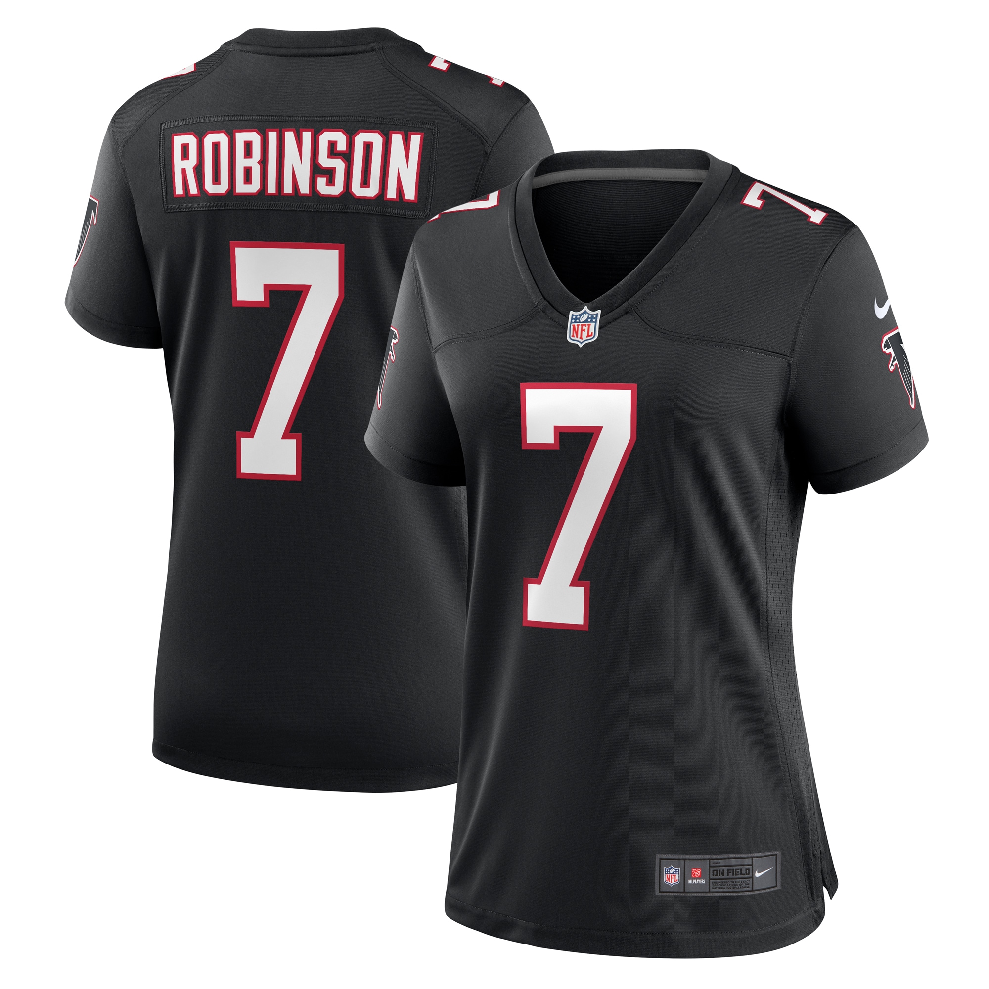 Bijan Robinson Atlanta Falcons Women's Alternate Game Jersey - Black cheap jerseys for sale - CheapJerseys.Shop