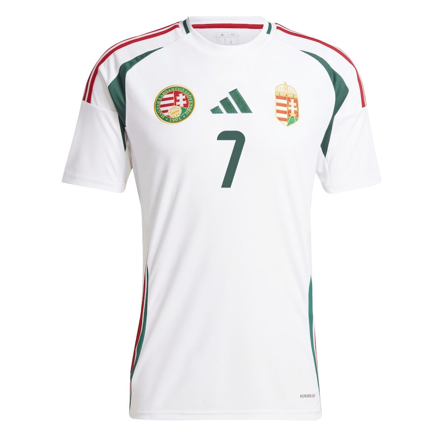 Loïc Négo 7 Hungary National Team 2024/25 Away Men Jersey - White cheap jerseys for sale - CheapJerseys.Shop
