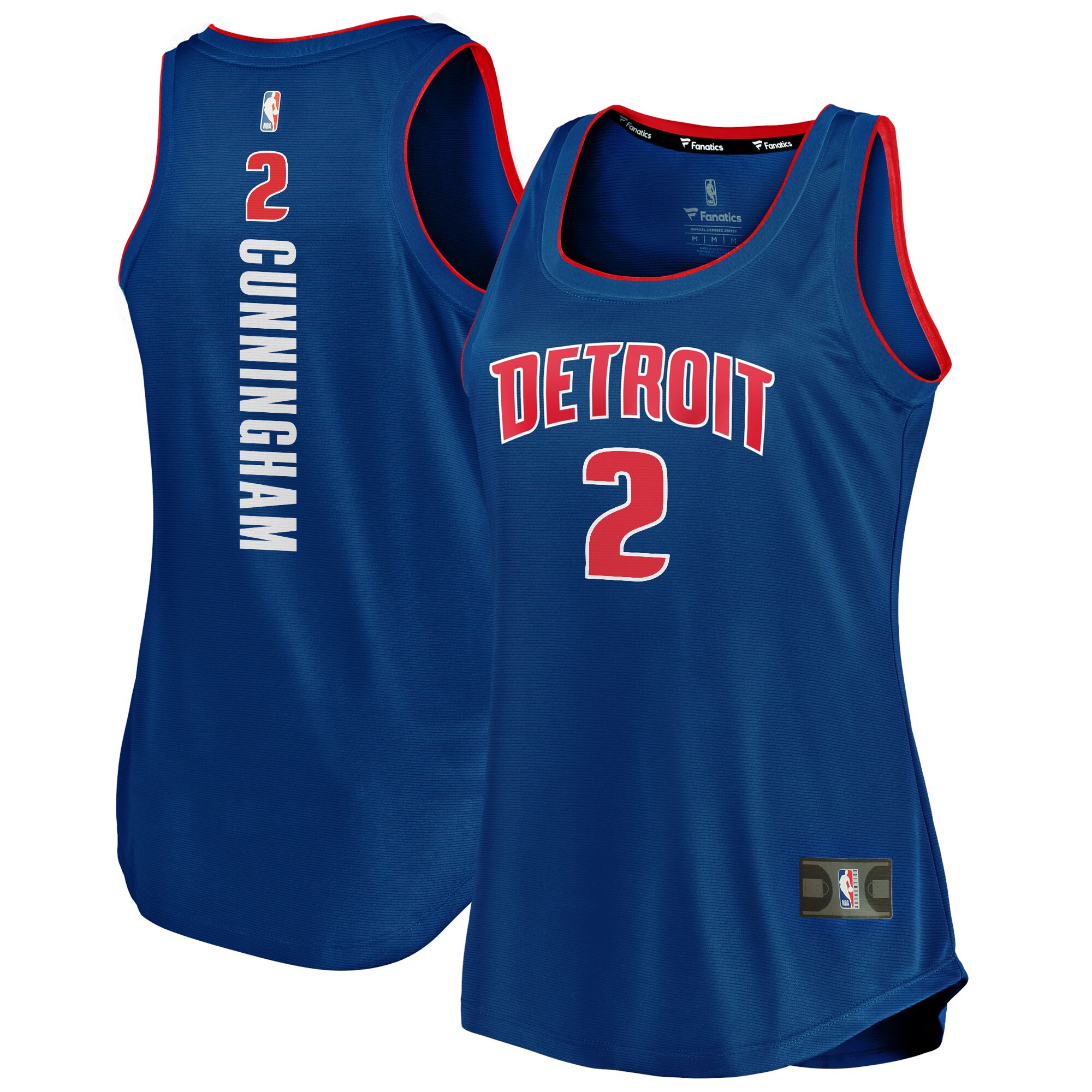 Cade Cunningham Detroit Pistons Fanatics Women's Fast Break Tank Jersey - Icon Edition - Blue cheap jerseys for sale - CheapJerseys.Shop