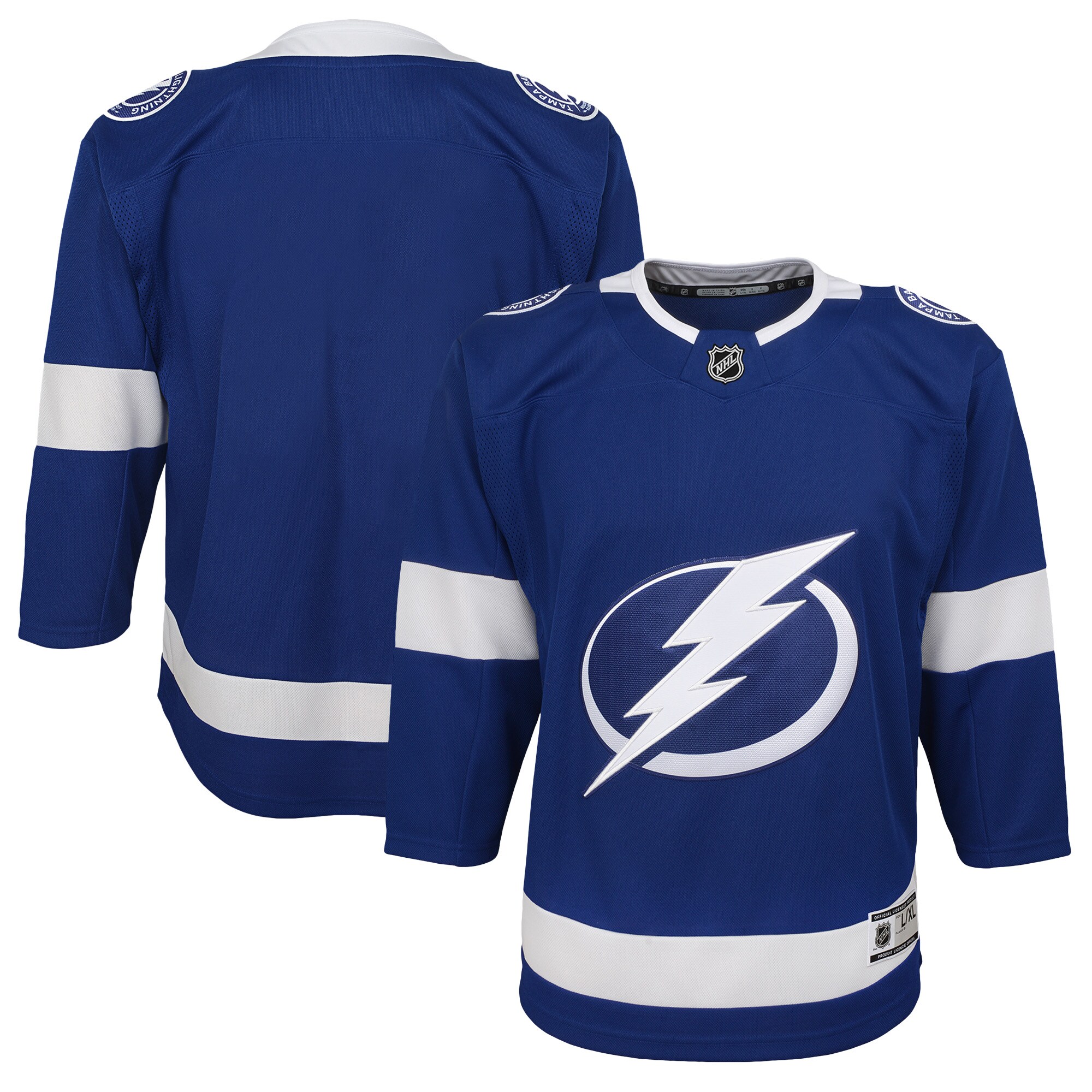 Tampa Bay Lightning Youth Home Blank Premier Jersey - Blue cheap jerseys for sale - CheapJerseys.Shop