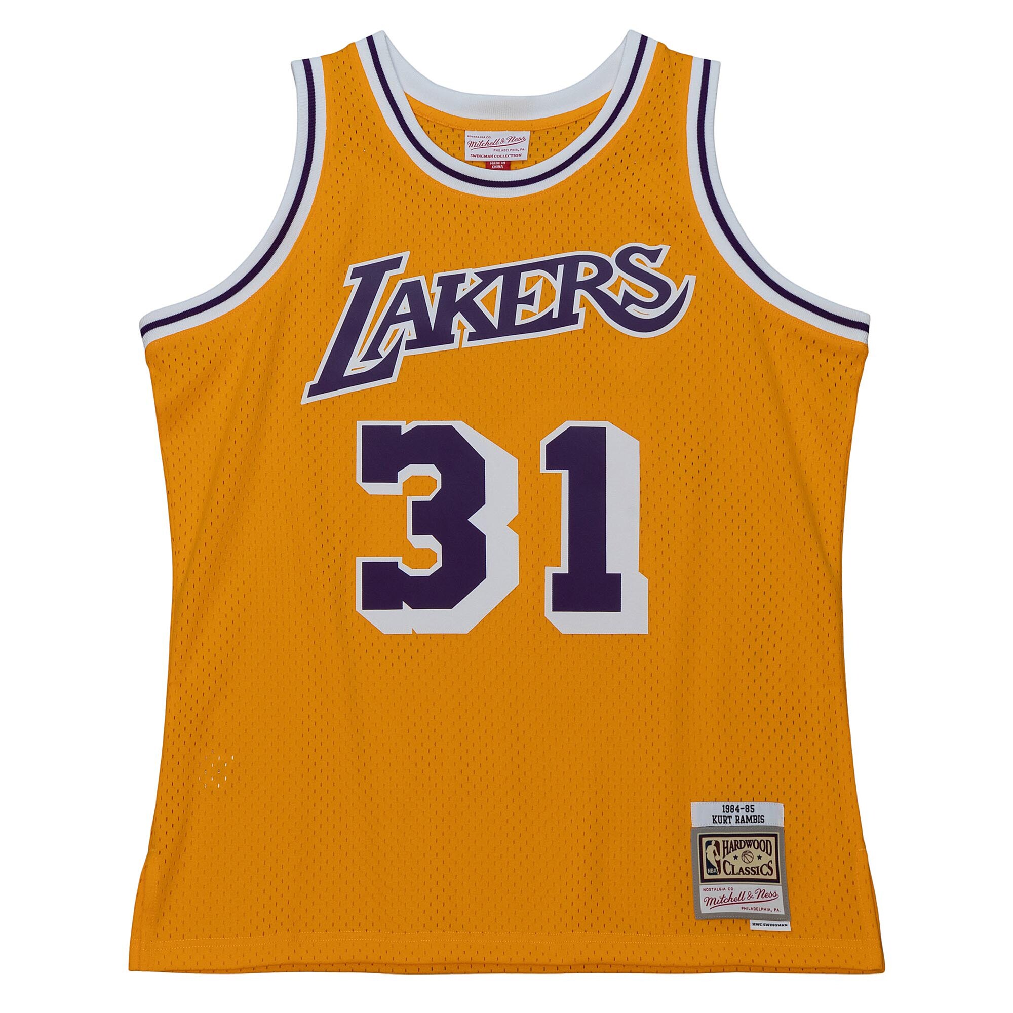 Kurt Rambis Los Angeles Lakers Mitchell & Ness 1984\/85 Swingman Jersey - Gold cheap jerseys for sale - CheapJerseys.Shop