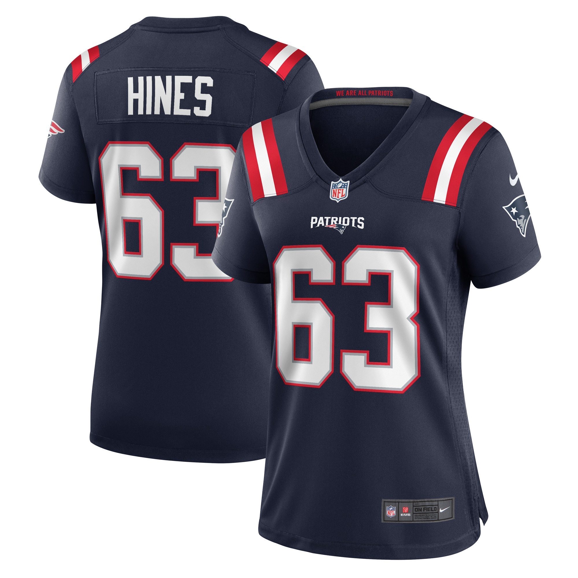 Chasen Hines New England Patriots Women's Game Player Jersey - Navy cheap jerseys for sale - CheapJerseys.Shop
