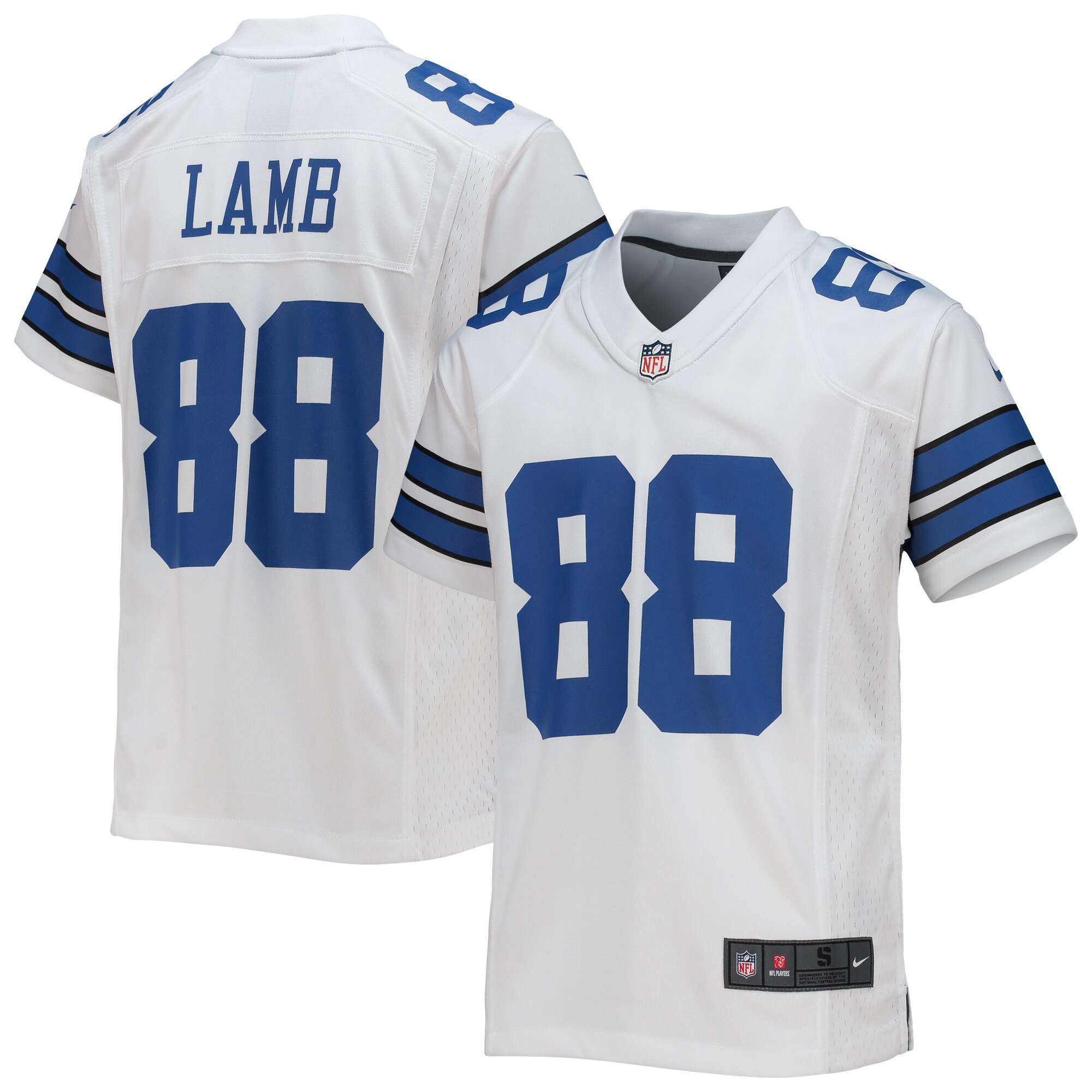 CeeDee Lamb Dallas Cowboys Youth Game Jersey - White cheap jerseys for sale - CheapJerseys.Shop