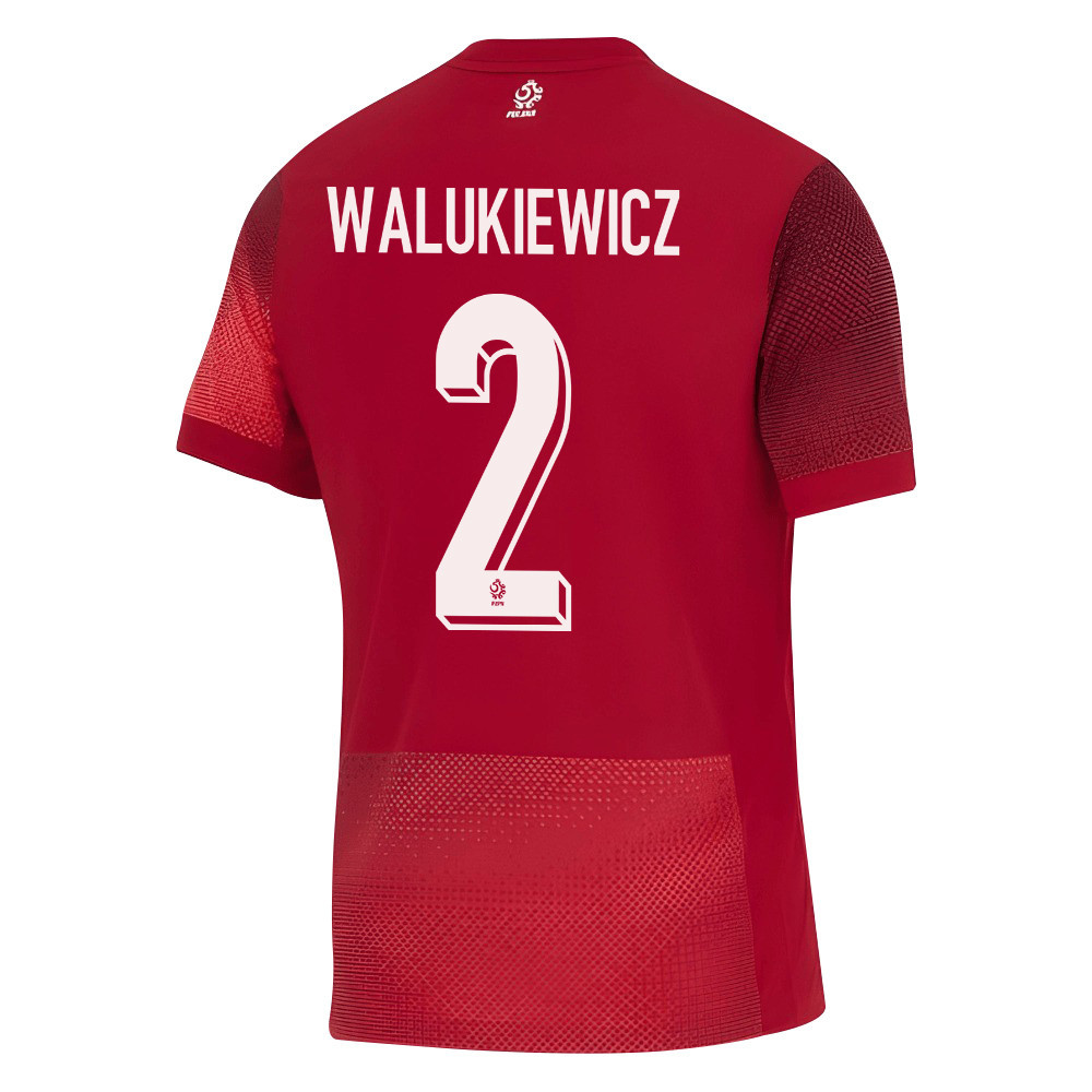 Sebastian Walukiewicz 2 Poland National Team 2024/25 Away Men Jersey - Red cheap jerseys for sale - CheapJerseys.Shop