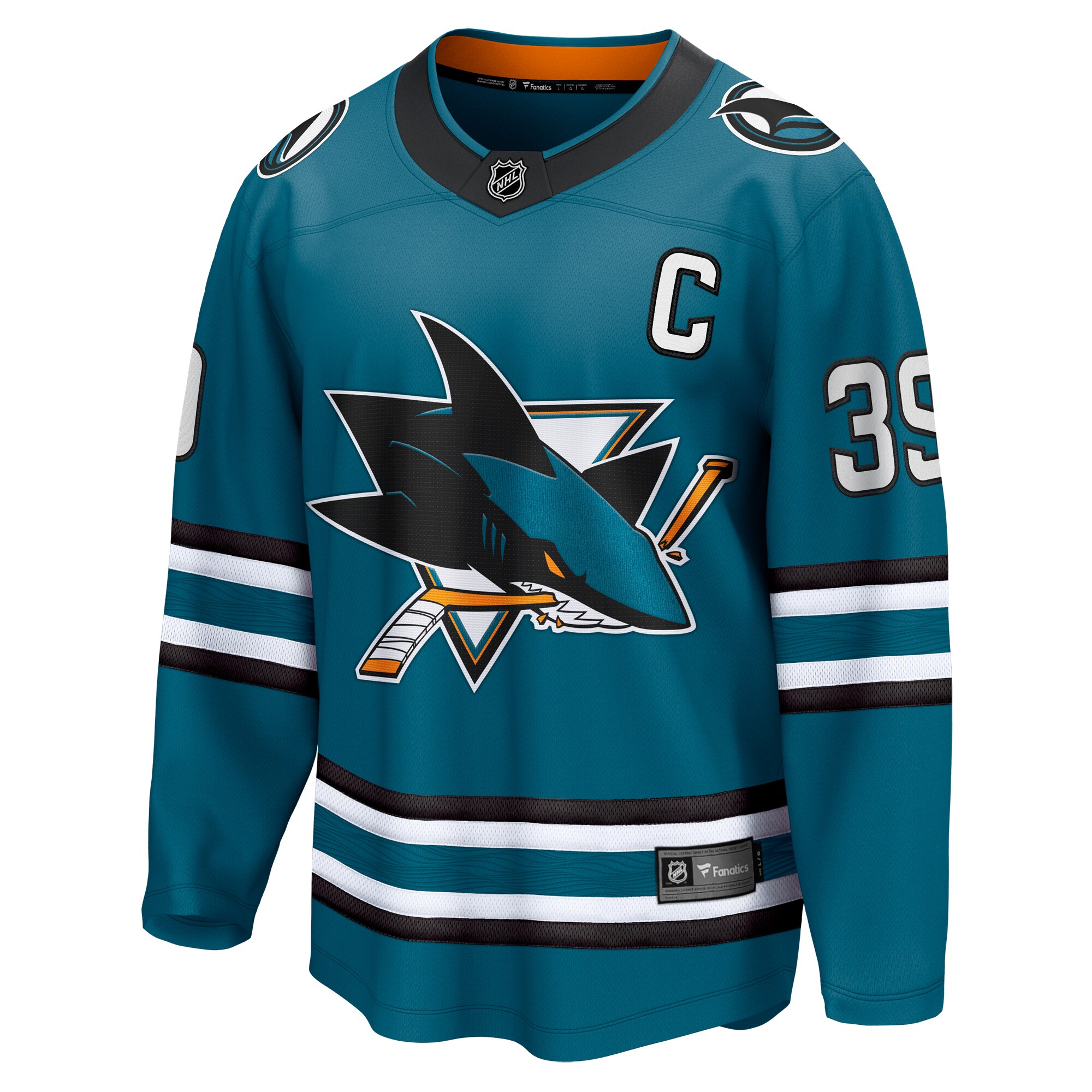 Logan Couture San Jose Sharks Fanatics Home Breakaway Jersey - Teal cheap jerseys for sale - CheapJerseys.Shop