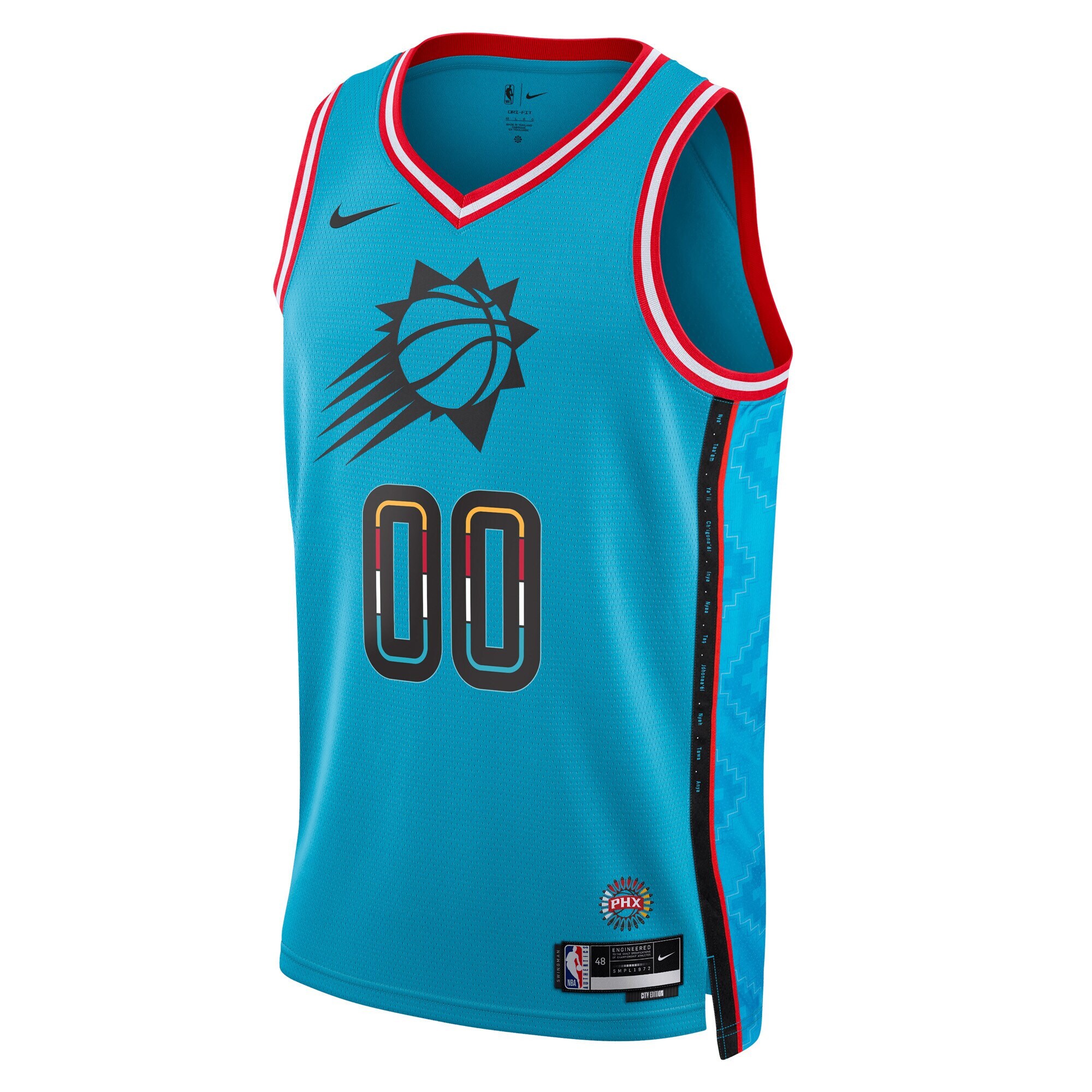 Phoenix Suns Unisex 2022\/23 Swingman Custom Jersey - City Edition - Turquoise cheap jerseys for sale - CheapJerseys.Shop