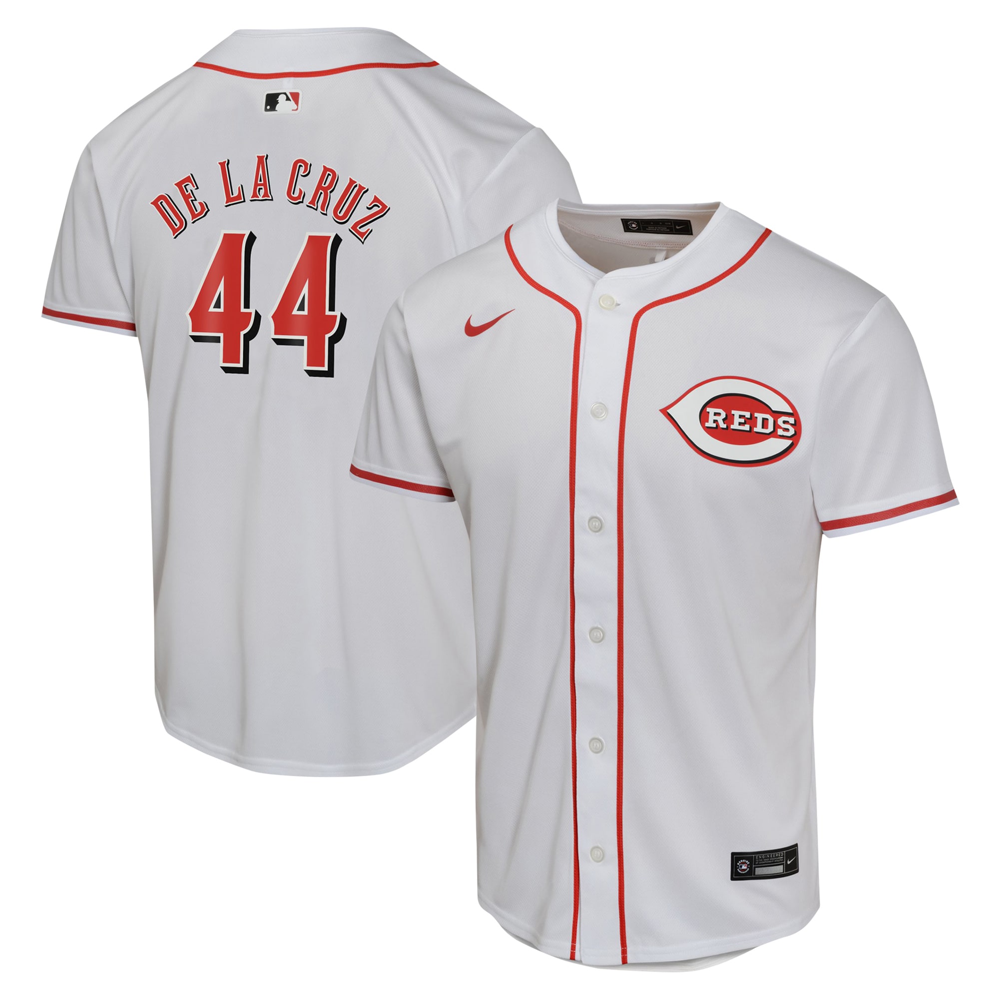 Elly De La Cruz Cincinnati Reds Youth Home Game Player Jersey - White cheap jerseys for sale - CheapJerseys.Shop