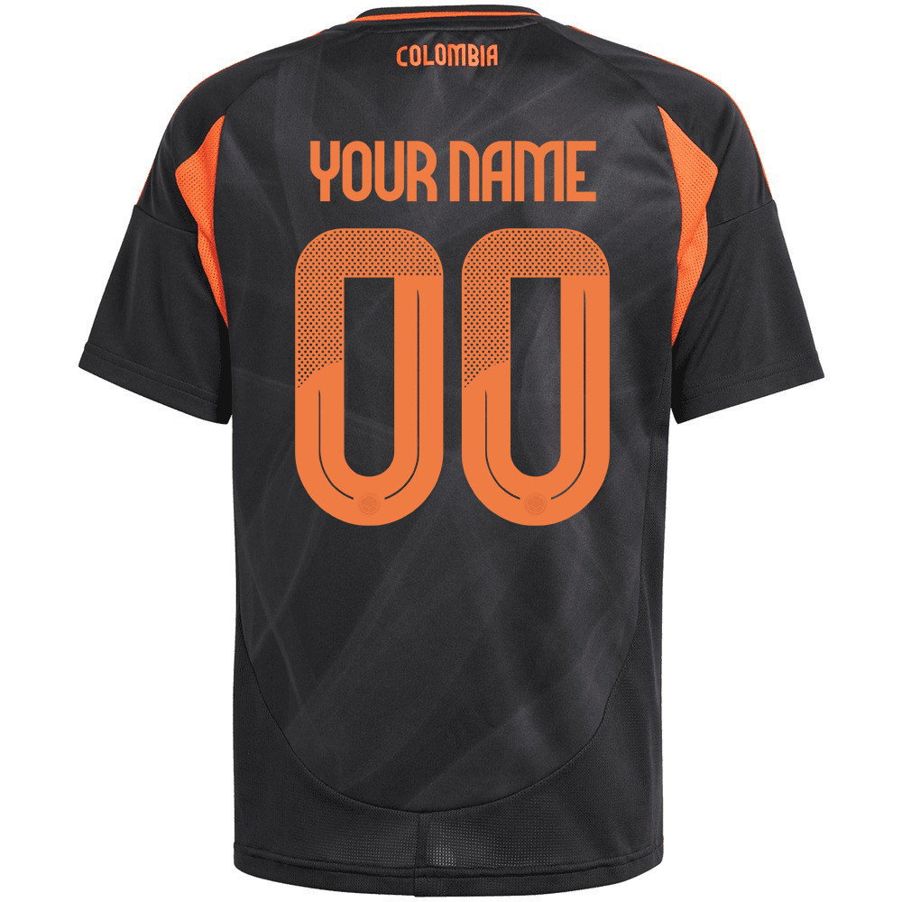 Colombia National Team 2024/25 Away Custom YOUTH Jersey - Black cheap jerseys for sale - CheapJerseys.Shop