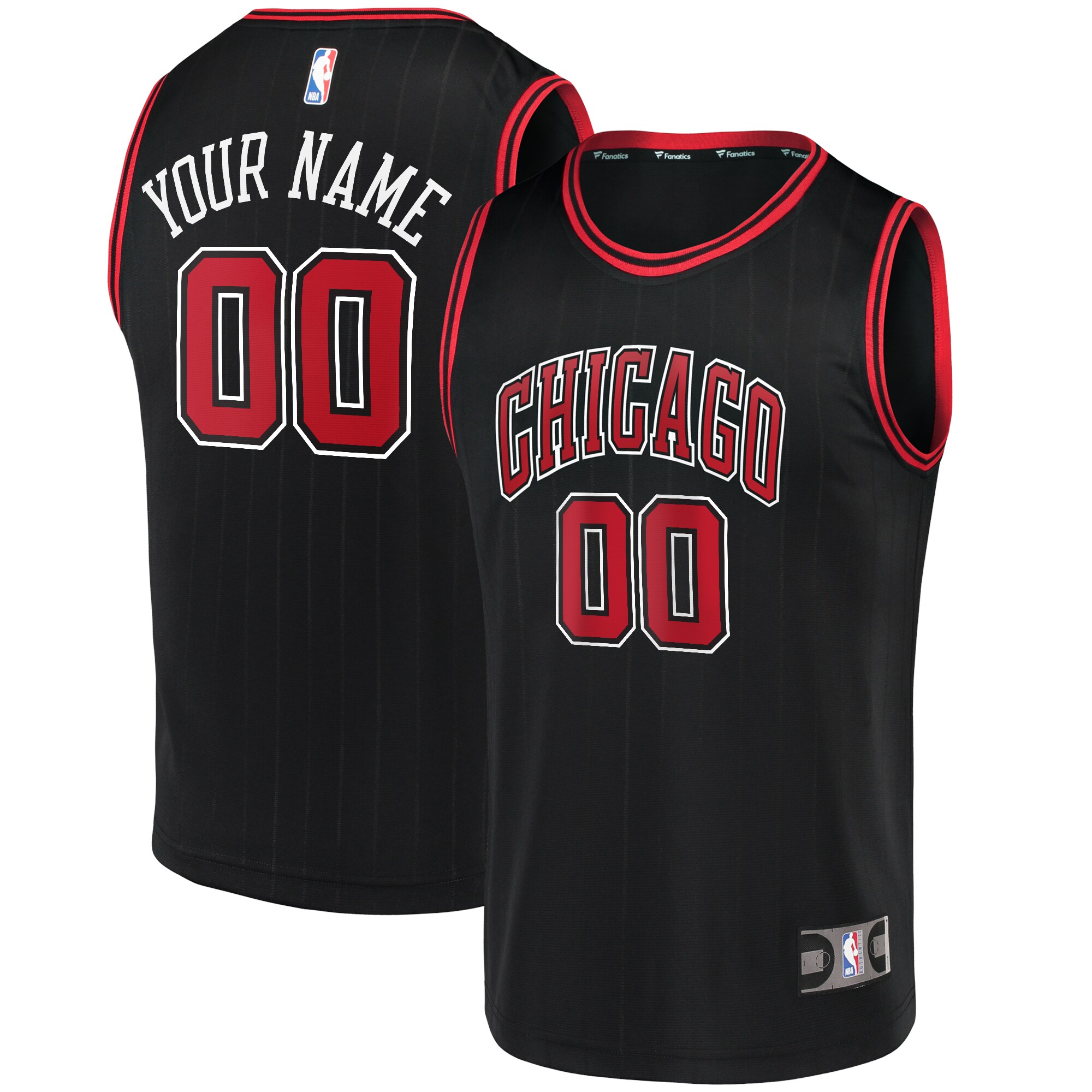 Chicago Bulls Fanatics Fast Break Replica Custom Jersey Black - Statement Edition cheap jerseys for sale - CheapJerseys.Shop