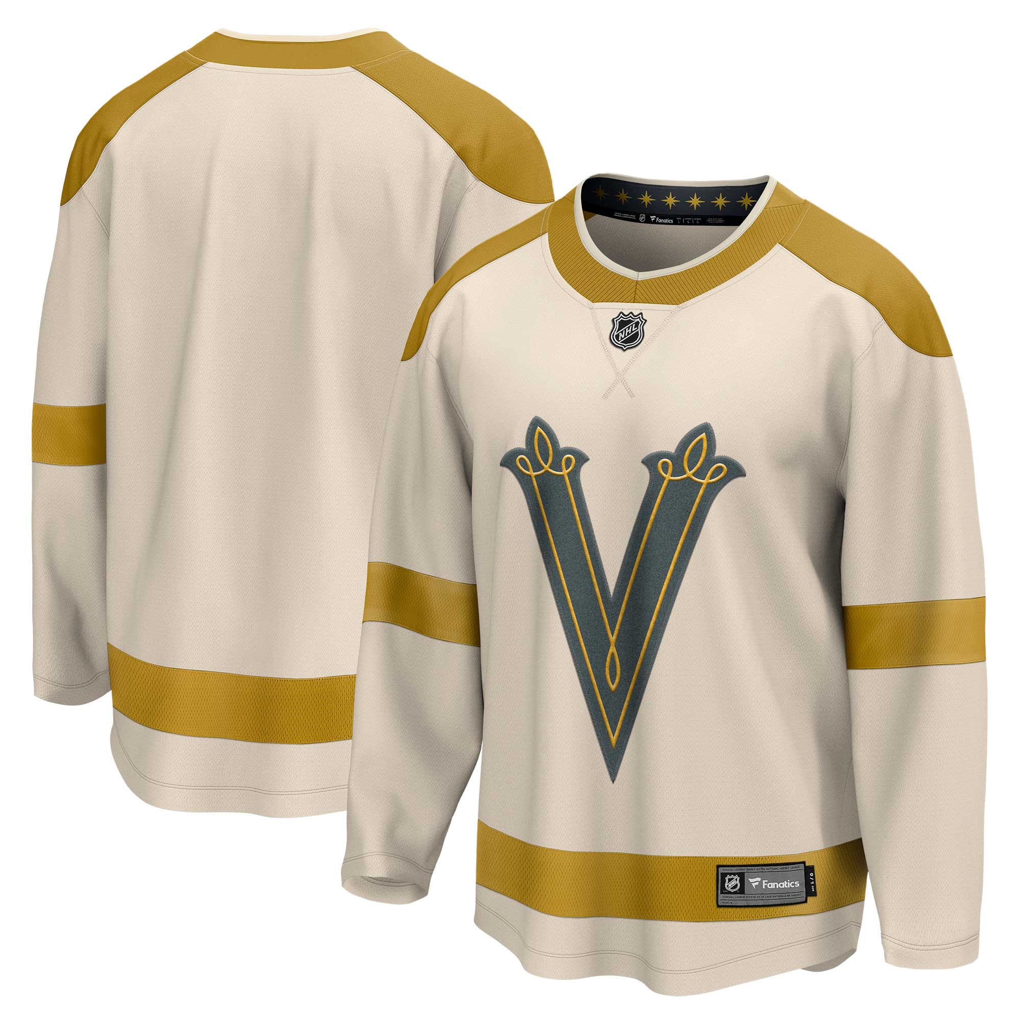 Vegas Golden Knights Fanatics 2024 Winter Classic Breakaway Jersey - Cream cheap jerseys for sale - CheapJerseys.Shop