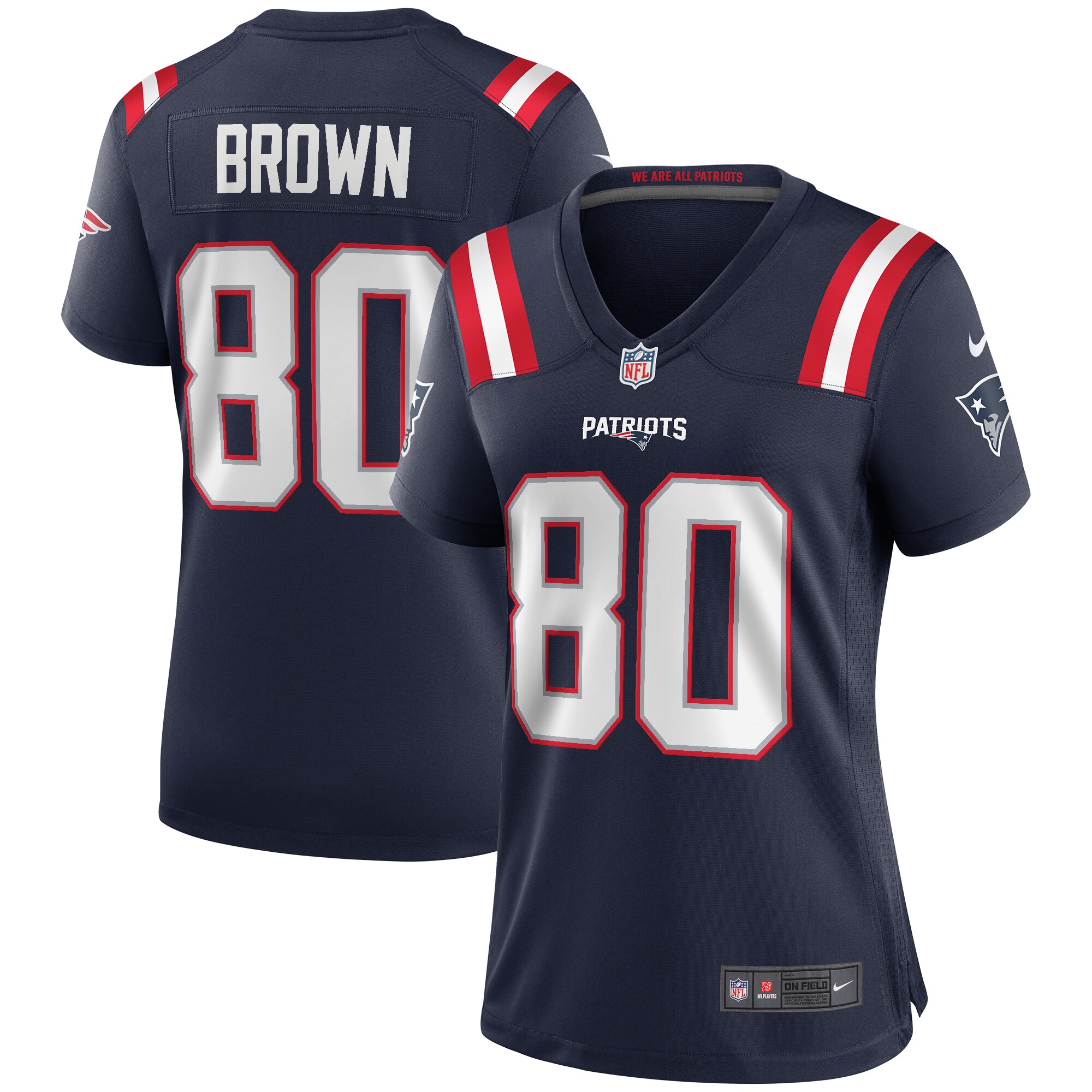 Troy Brown New England Patriots Women's Game Retired Player Jersey - Navy cheap jerseys for sale - CheapJerseys.Shop