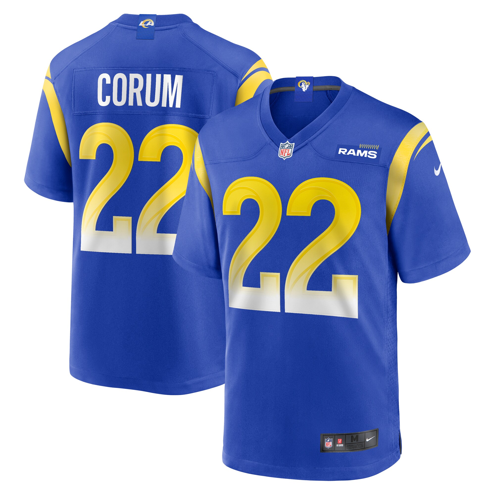Blake Corum Los Angeles Rams 2024 Draft Game Player Jersey - Royal cheap jerseys for sale - CheapJerseys.Shop