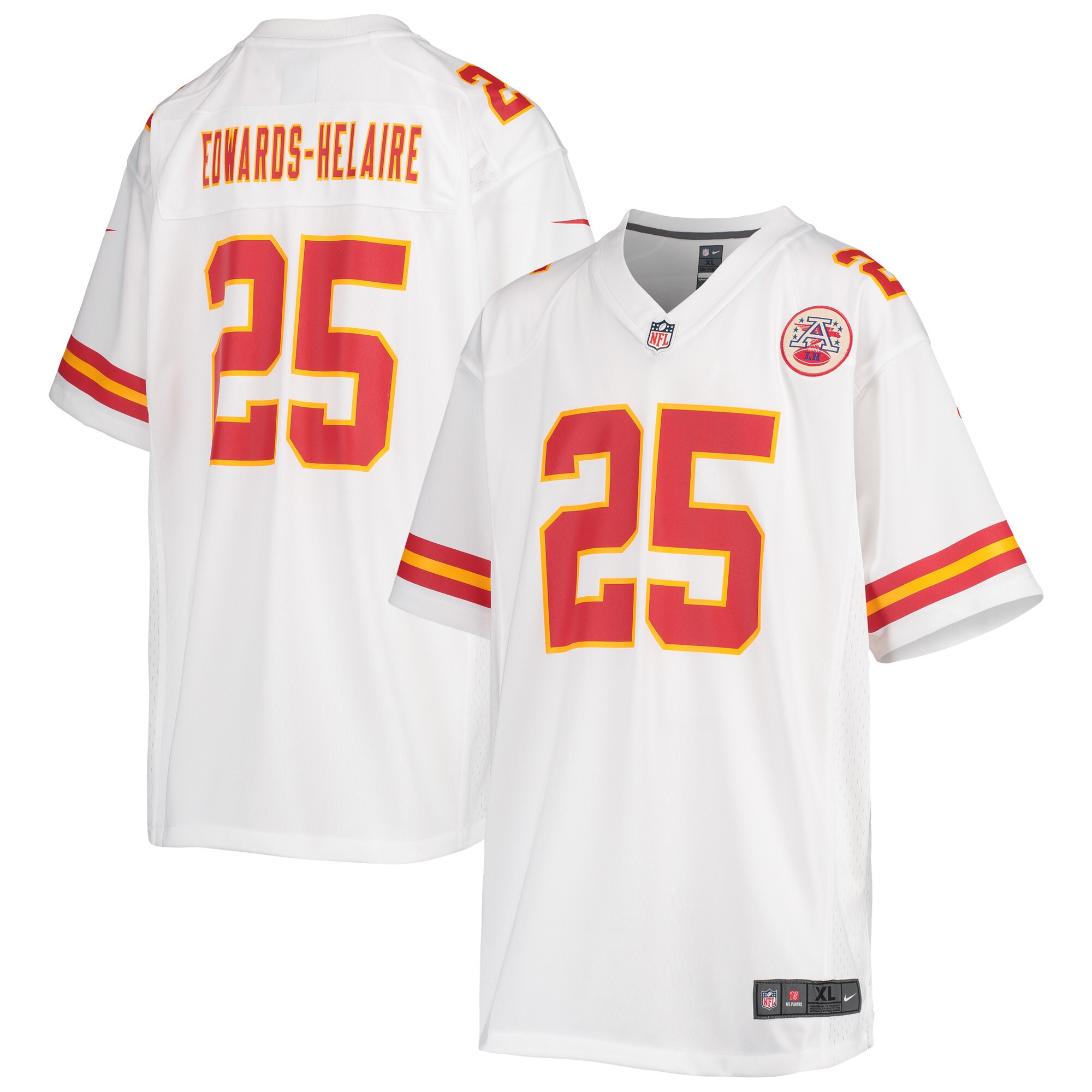 Clyde Edwards-Helaire Kansas City Chiefs Youth Game Jersey - White cheap jerseys for sale - CheapJerseys.Shop