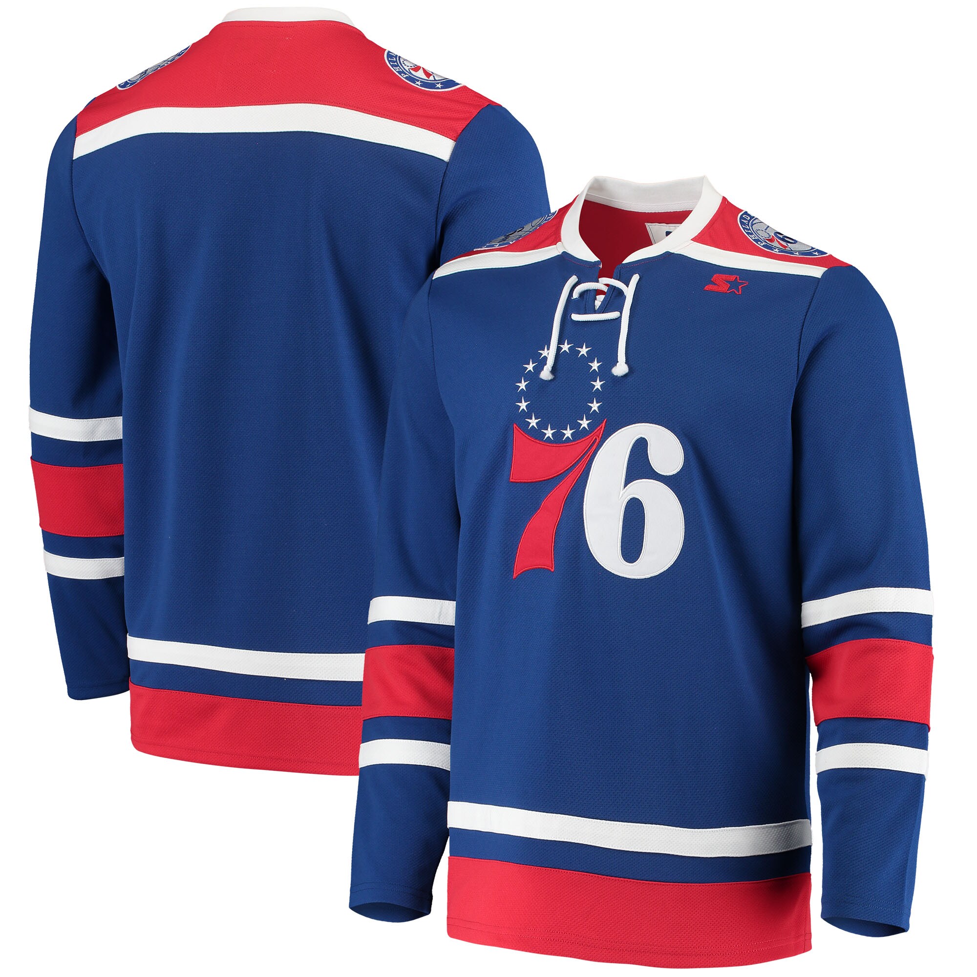 Philadelphia 76ers G-III Sports by Carl Banks Pointman Hockey Fashion Jersey - Royal cheap jerseys for sale - CheapJerseys.Shop