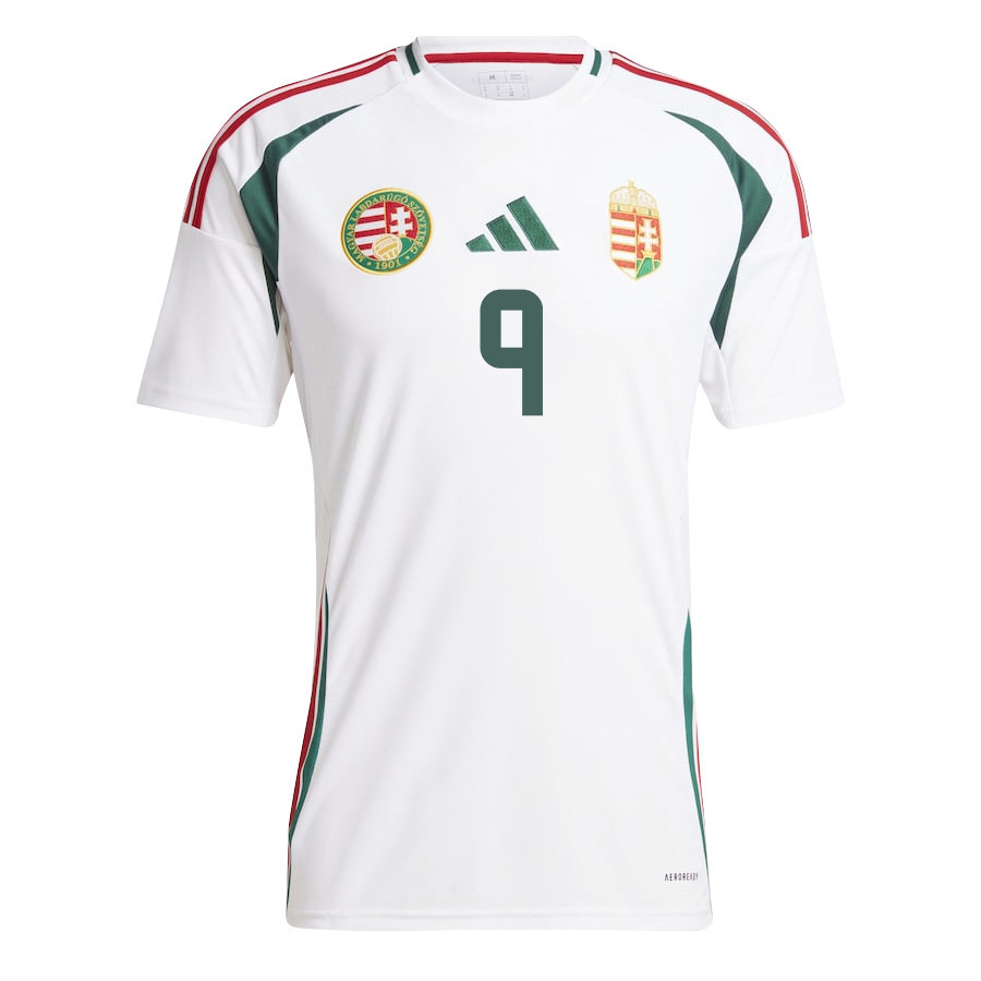 Martin Ádám 9 Hungary National Team 2024/25 Away Men Jersey - White cheap jerseys for sale - CheapJerseys.Shop