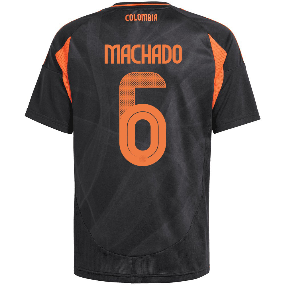 Deiver Machado 6 Colombia National Team 2024/25 Away YOUTH Jersey - Black cheap jerseys for sale - CheapJerseys.Shop
