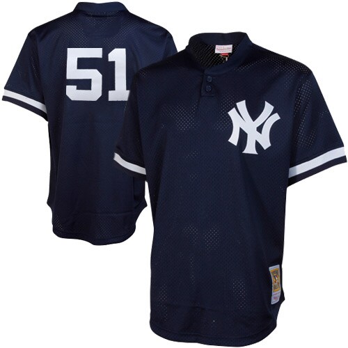 Bernie Williams New York Yankees Mitchell & Ness Cooperstown Mesh Batting Practice Jersey - Navy cheap jerseys for sale - CheapJerseys.Shop