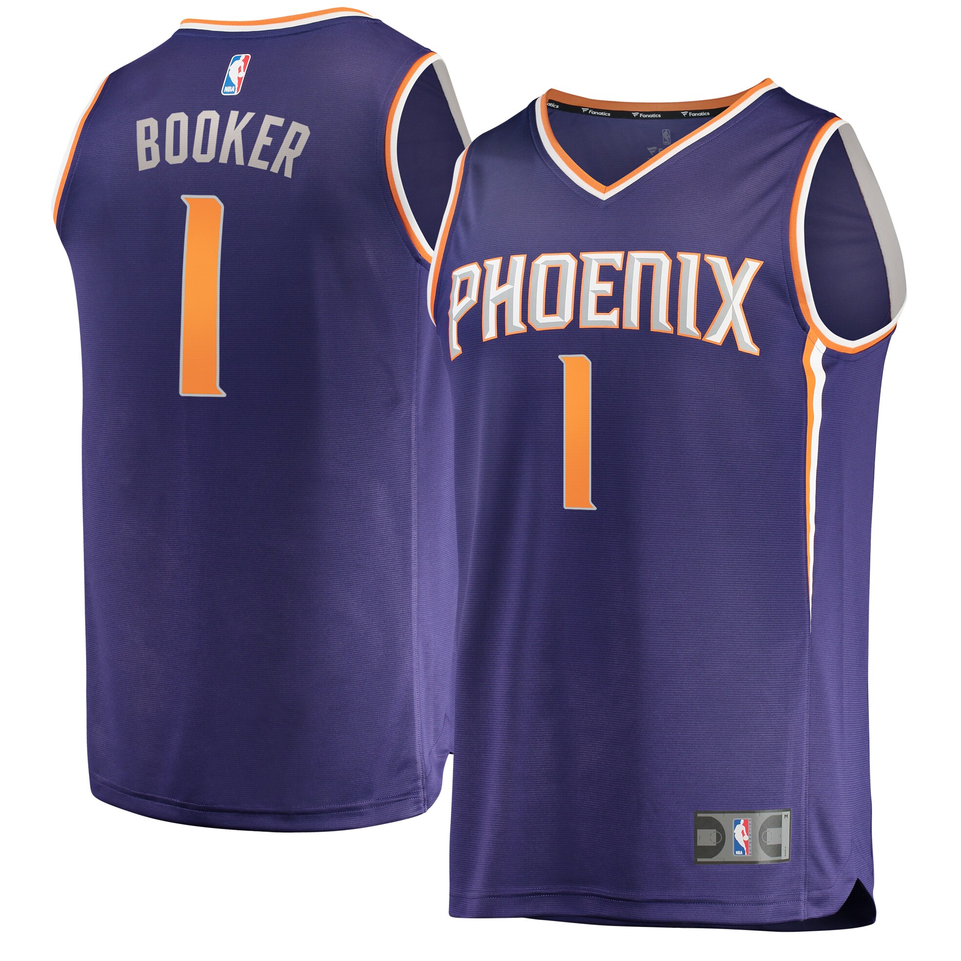 Devin Booker Phoenix Suns Fanatics Fast Break Replica Jersey Purple - Icon Edition cheap jerseys for sale - CheapJerseys.Shop