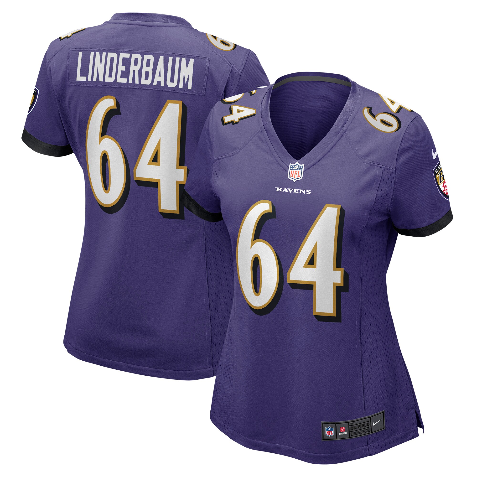 Tyler Linderbaum Baltimore Ravens Women's Player Game Jersey - Purple cheap jerseys for sale - CheapJerseys.Shop